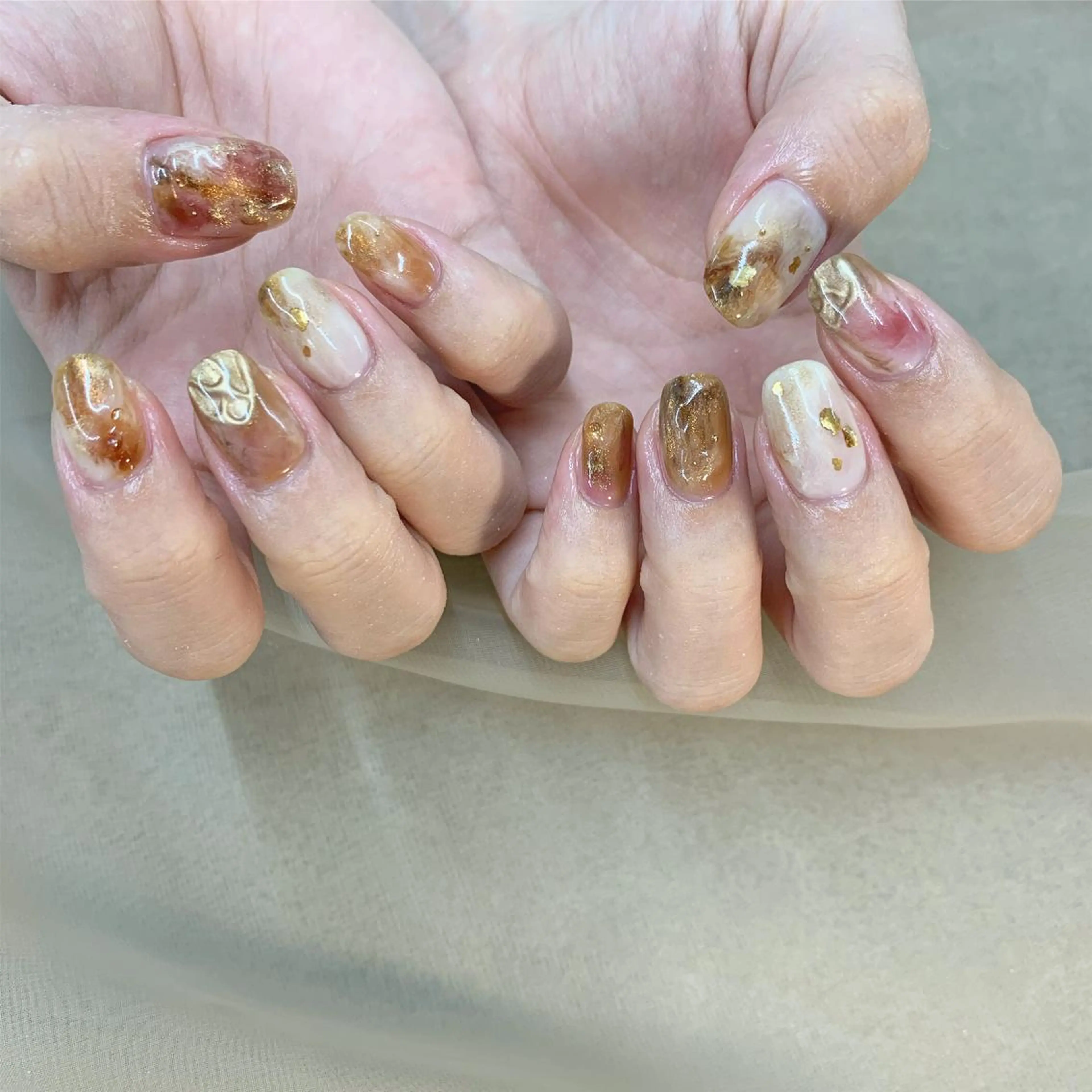 ネイル ハンドネイル 新宿ニュアンスネイル makotoのネイルデザイン