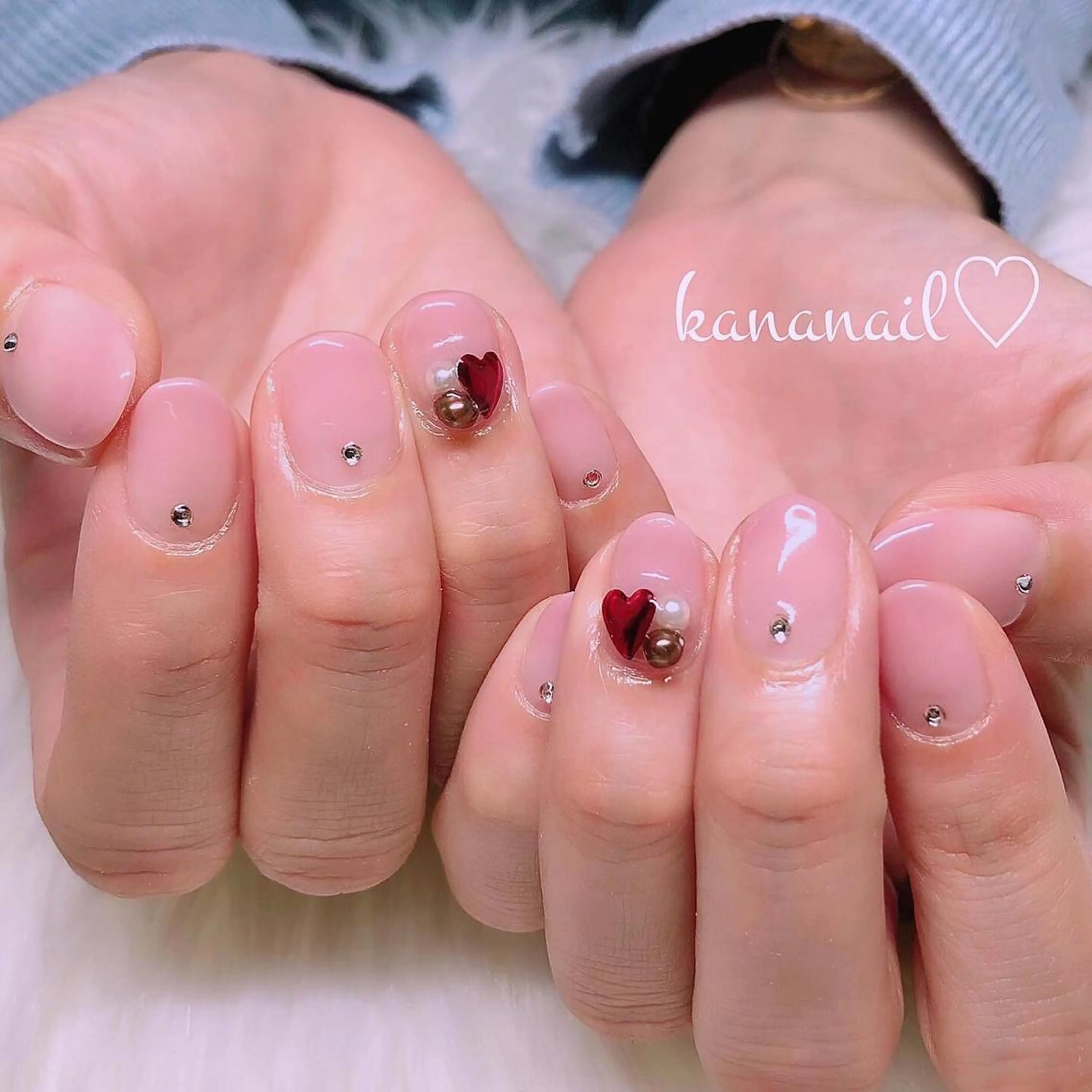 ネイル シンプルネイル バレンタイン kananail ♡のネイルデザイン