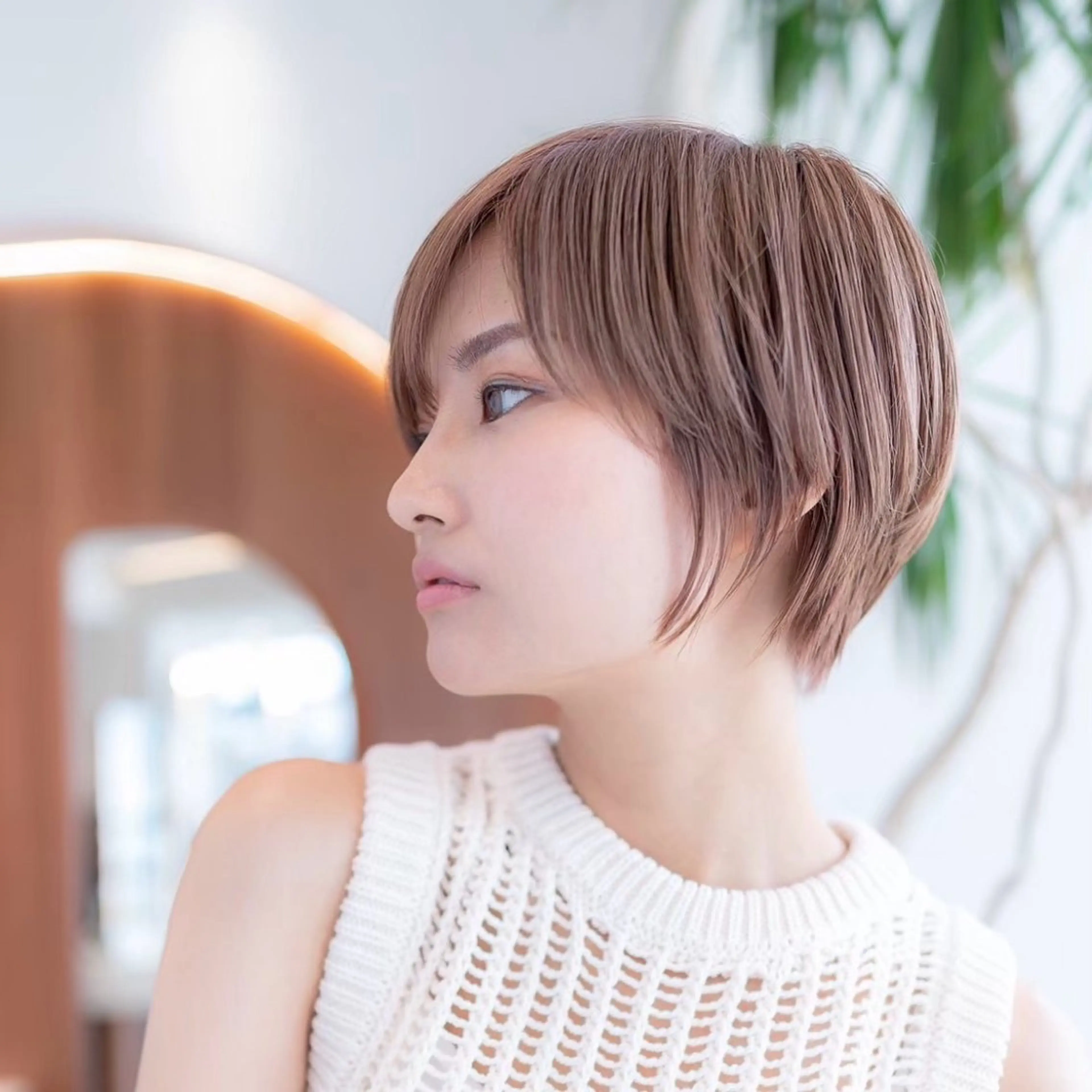 ショート カラー ショートボブ 丸みショート イルミナカラー ボブ 髪質改善 カット ヘアカラー トリートメント 田中航平/渋谷ボブ/ レイヤーボブのヘアスタイル