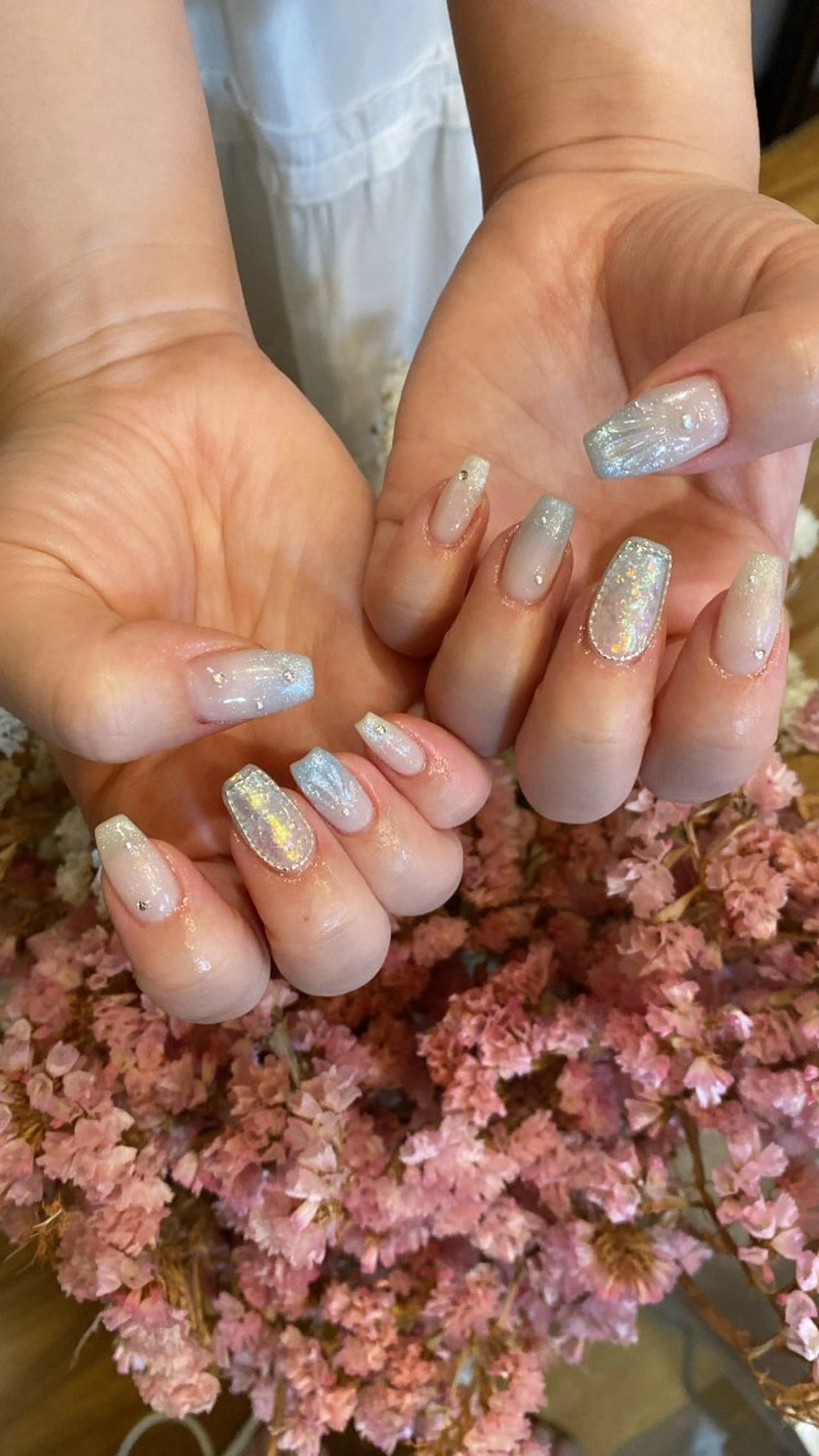 ネイル ハンドネイル crystal ⭐︎ colorのネイルデザイン