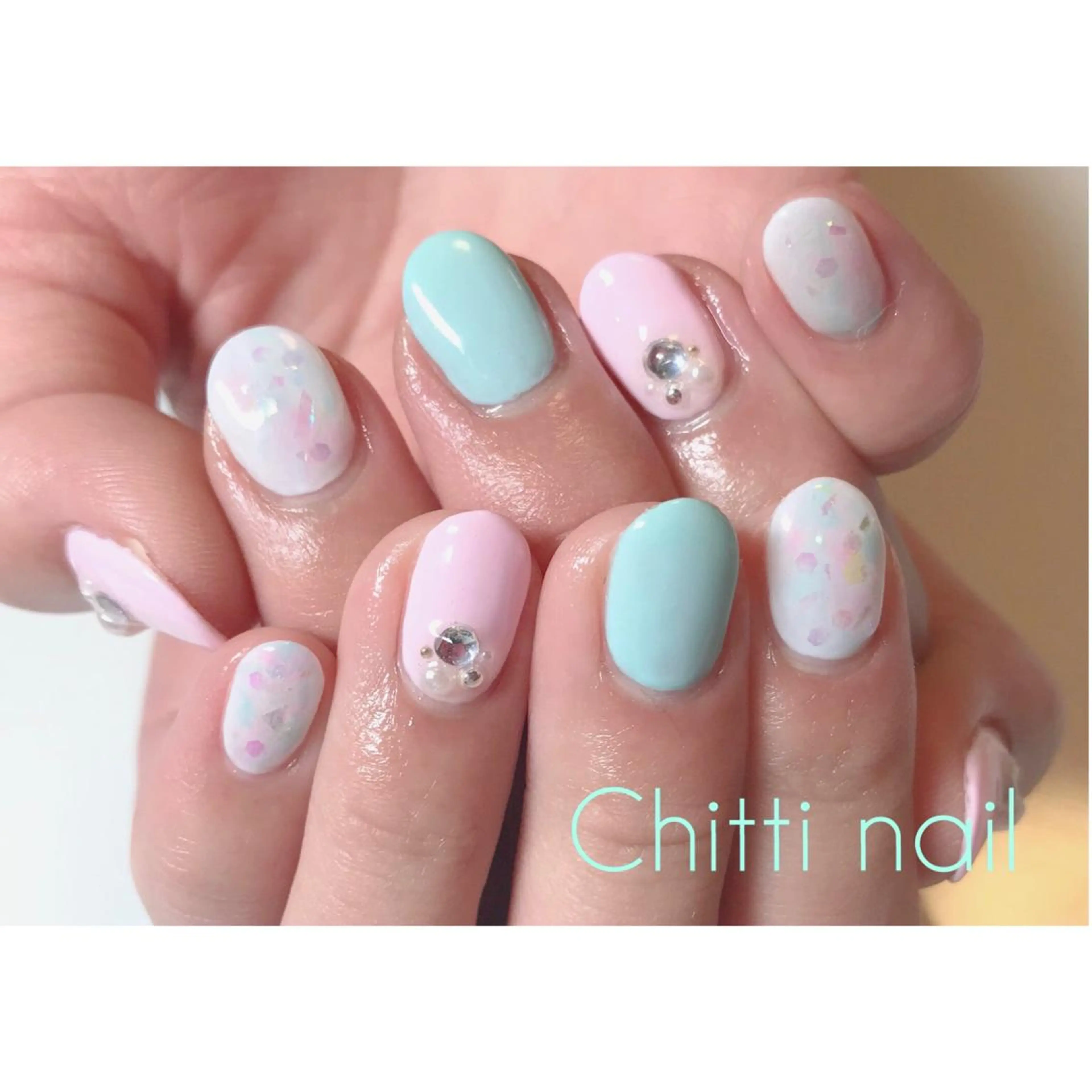 ネイル 大理石ネイル(マーブル) パステルネイル Chitti yuuriのネイルデザイン