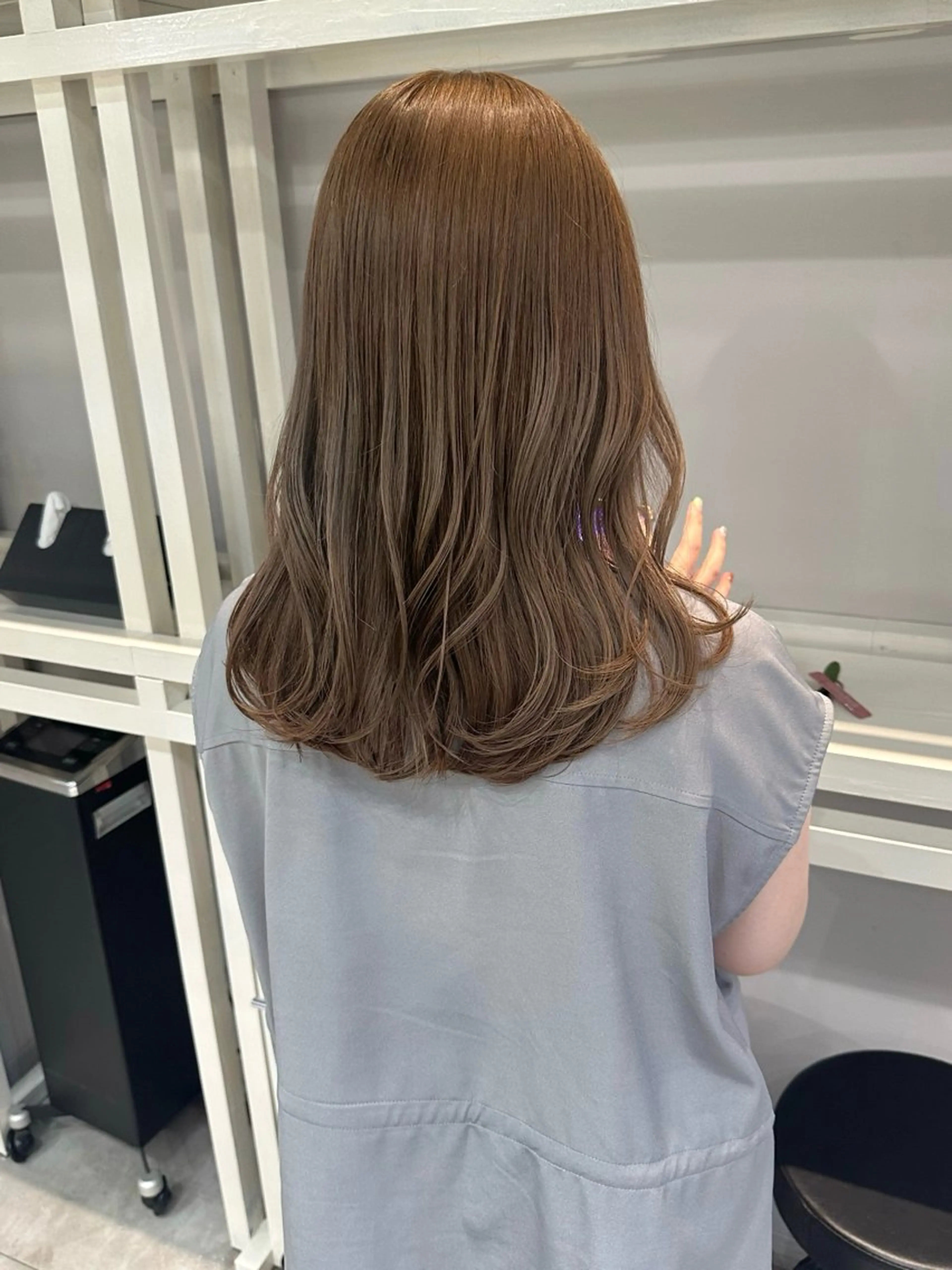 セミロング セミロングパーマ ハイライト 髪質改善 レイヤーカット カット ヘアカラー トリートメント 透明感カラー/ボブ /佐藤伶のヘアスタイル