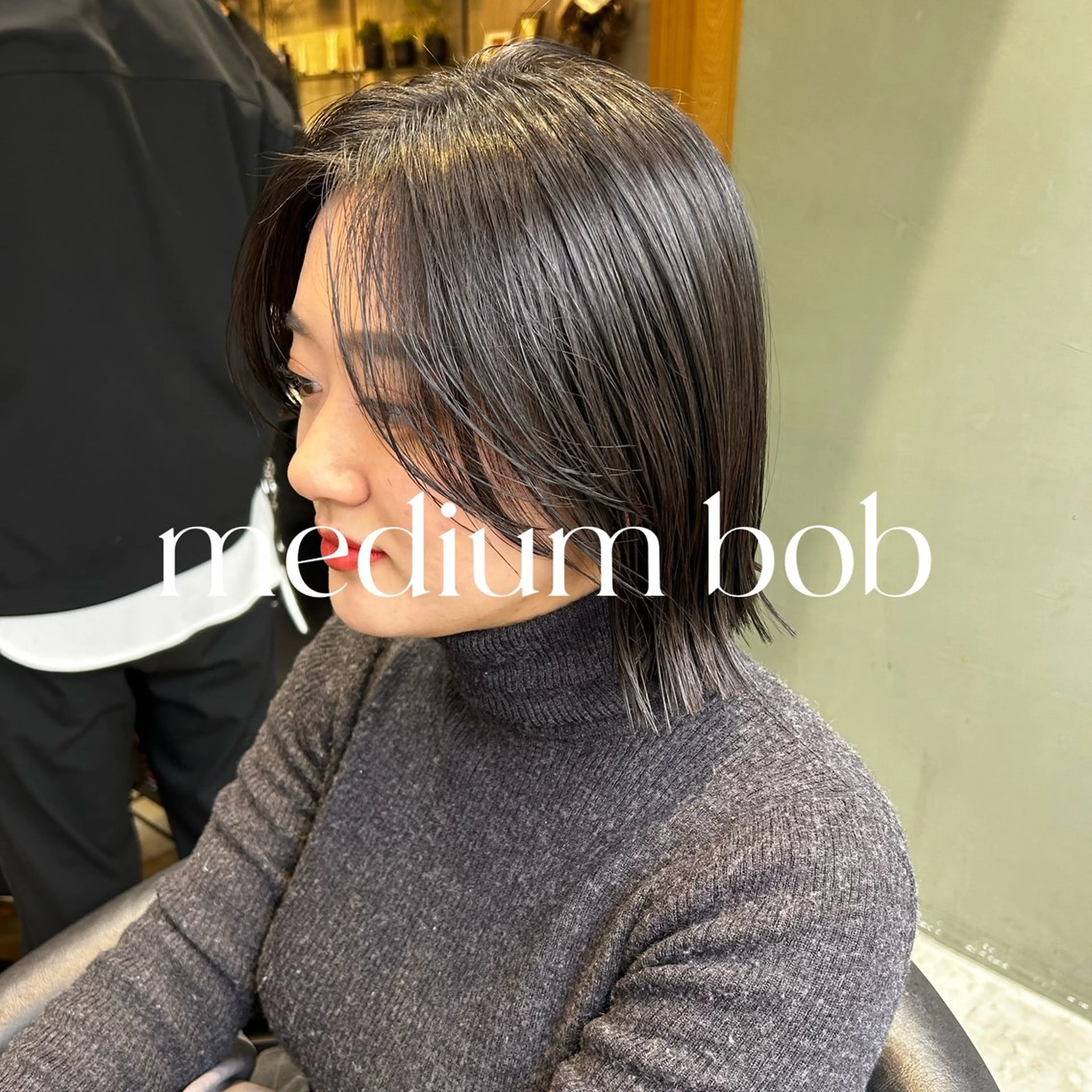 ミディアム カラー 似合わせレイヤー・ボ ブ タナカ レイヤのヘアスタイル