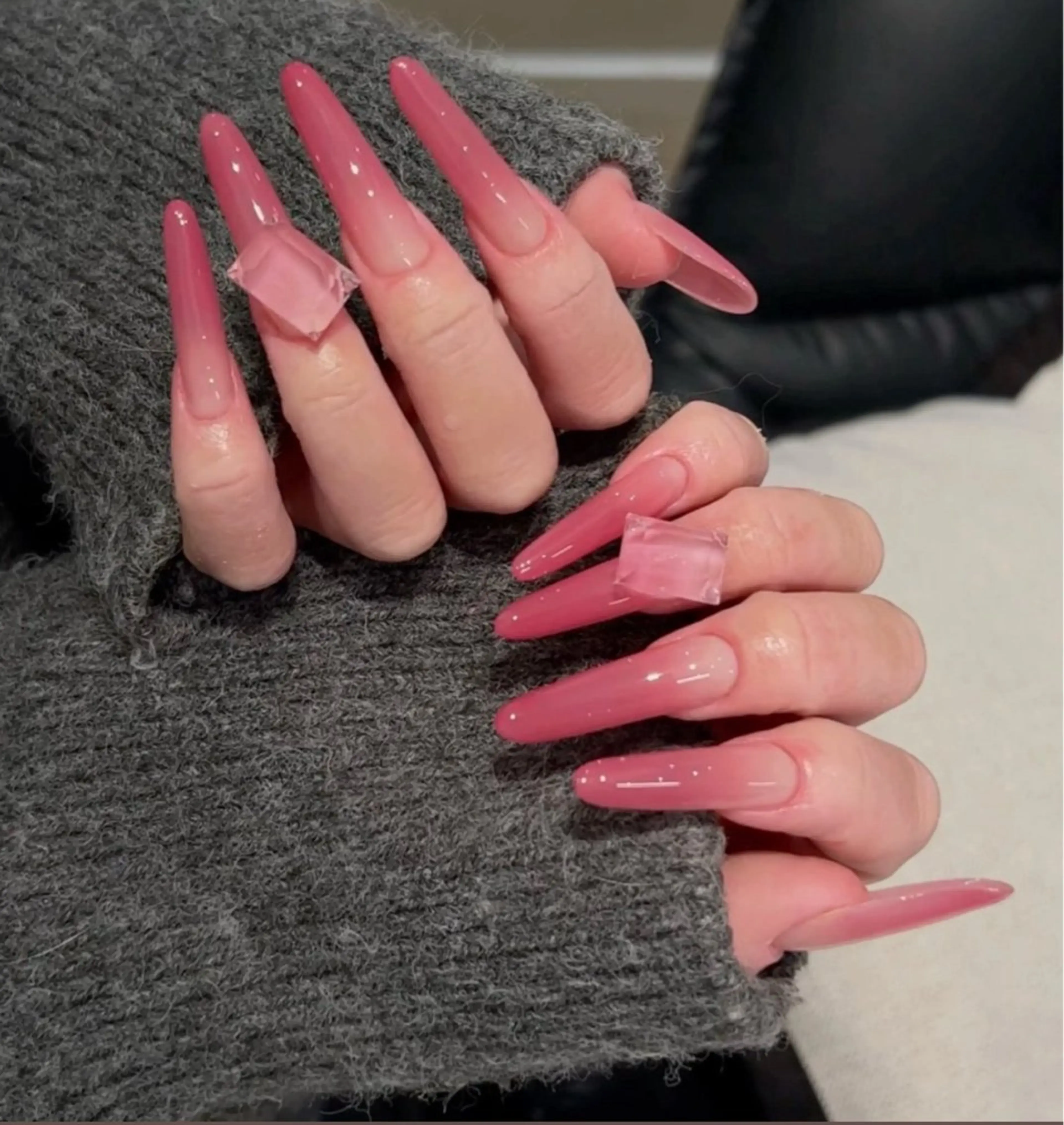 ネイル アートネイル オーロラネイル チークネイル フレンチネイル ガラスフレンチ 🎀🎀YooLi Nail Salonのネイルデザイン