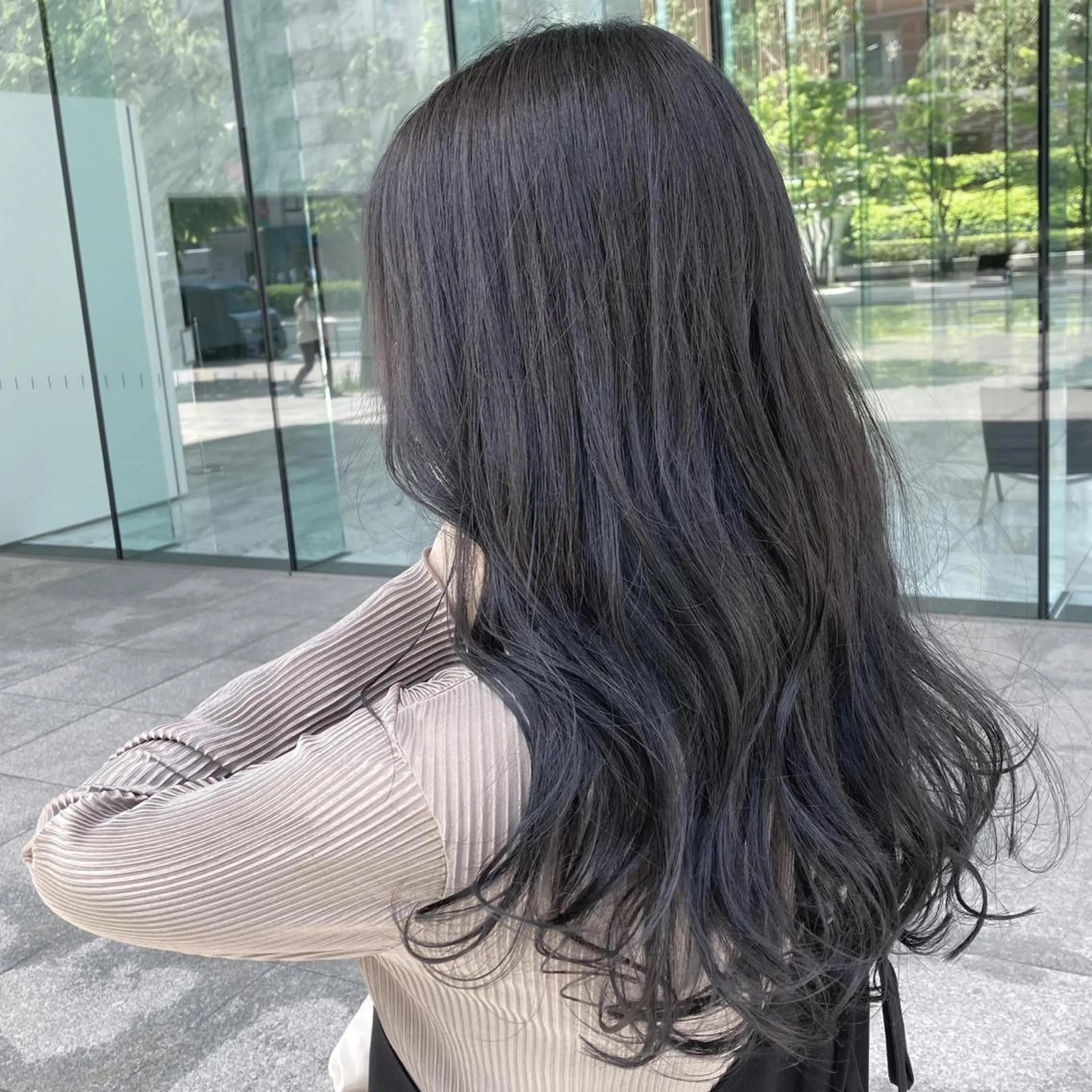 ロング カラー カット ヘアカラー トリートメント 💖ブリーチなし透明 感💖ASAHIのヘアスタイル