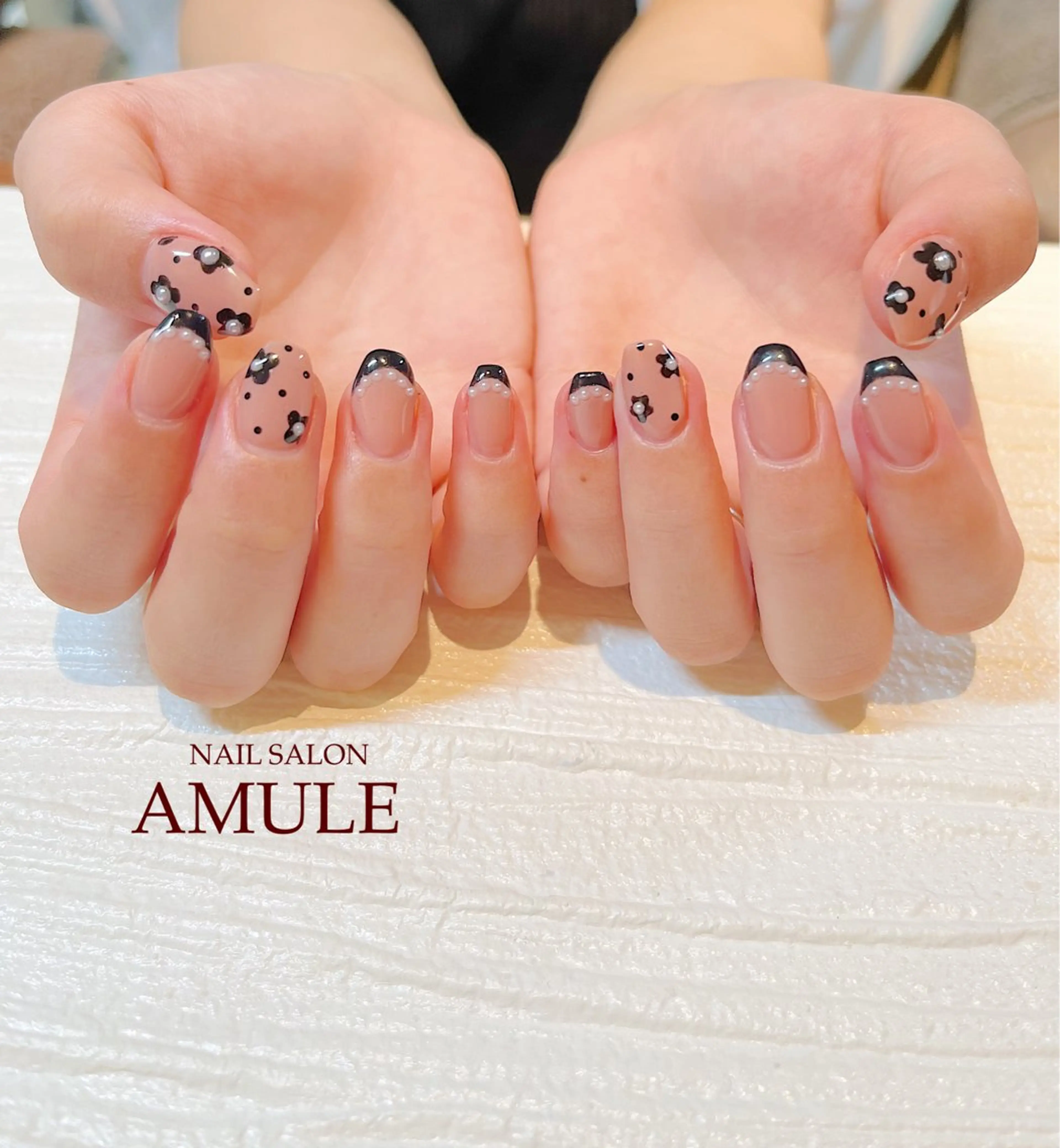 ネイル アートネイル フレンチネイル ハンドネイル NAILSALON AMULEのネイルデザイン