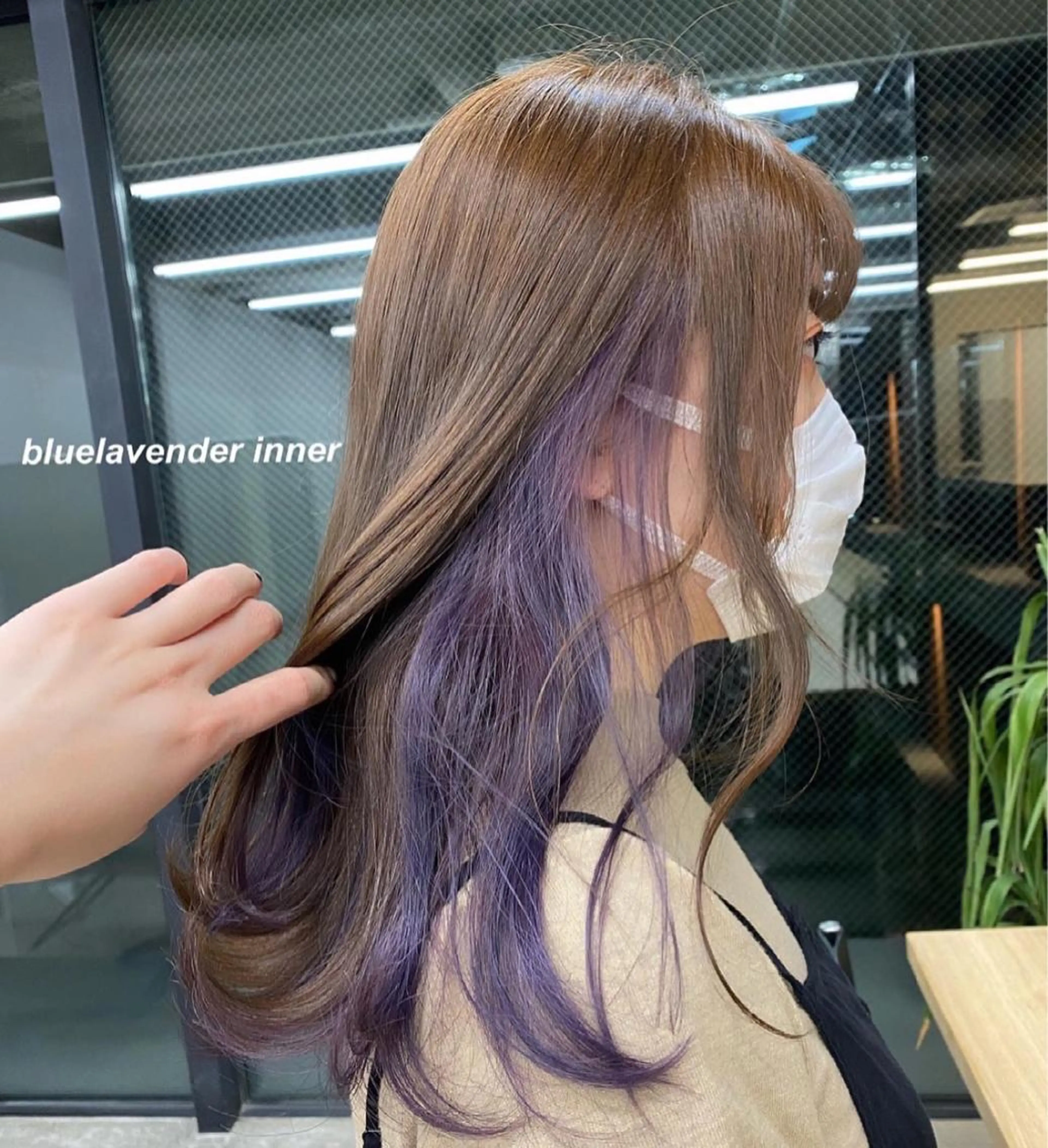 ミディアム ヘアカラー ナガイ アヤのヘアスタイル