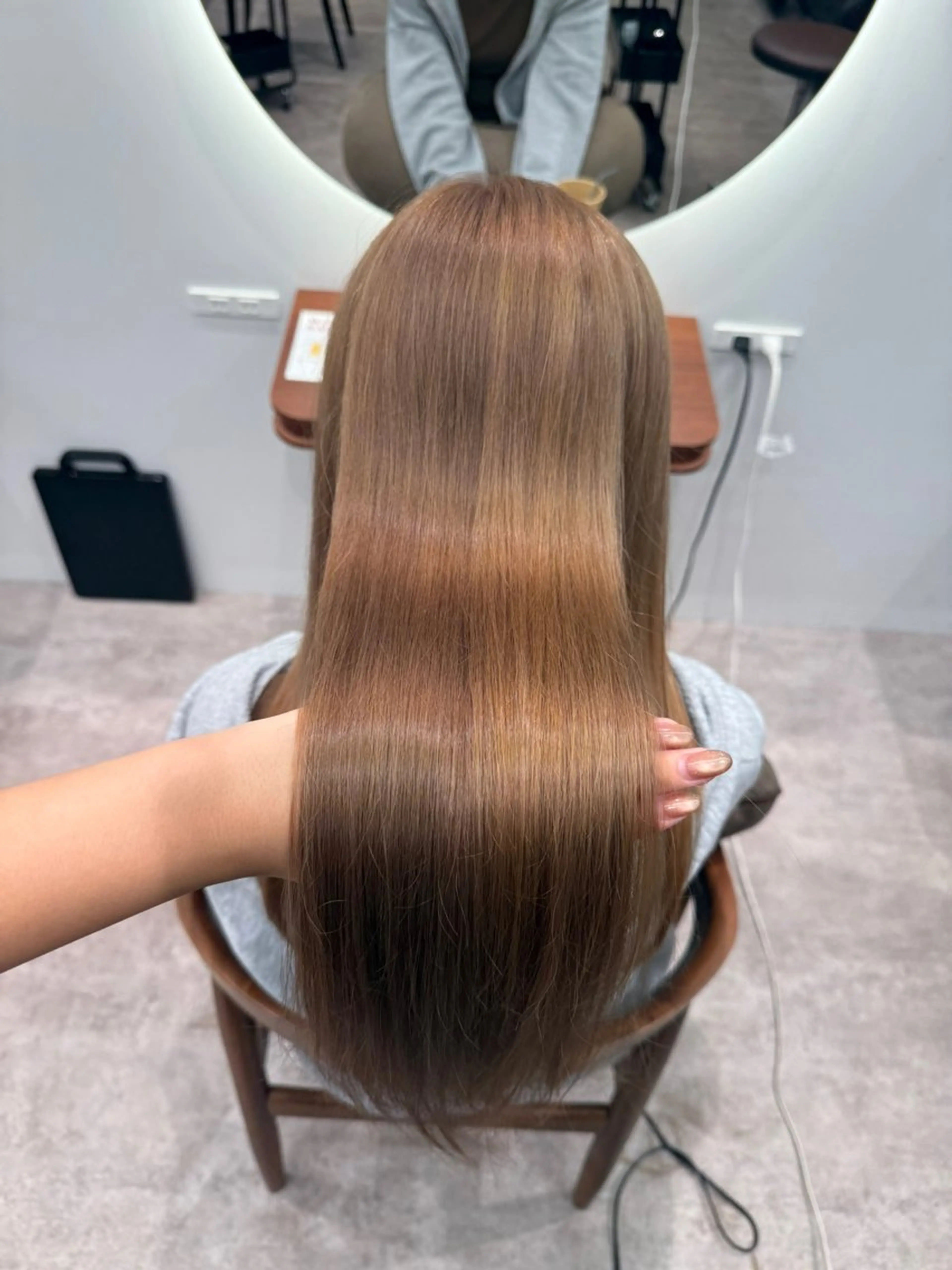 ロング 韓国風カラー 顔周りカット 髪質改善 韓国風ヘア 縮毛矯正 カット ヘアカラー トリートメント 🍀立川/艶髪/レイ ヤーmihiro🍀のヘアスタイル