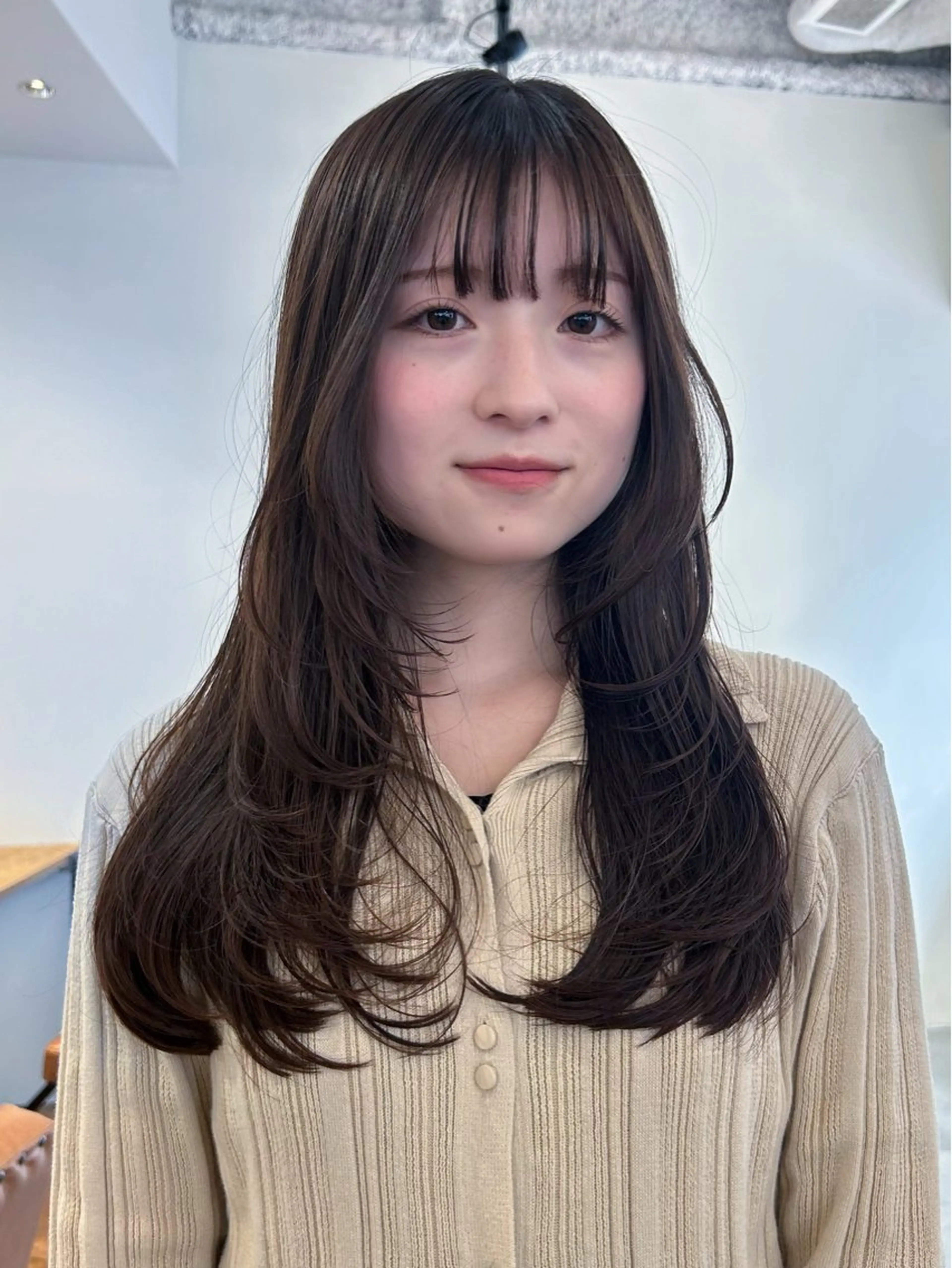 ロング 顔周りカット レイヤーカット ロング カット ボブ/レイヤー 大阪梅田/きょうかのヘアスタイル