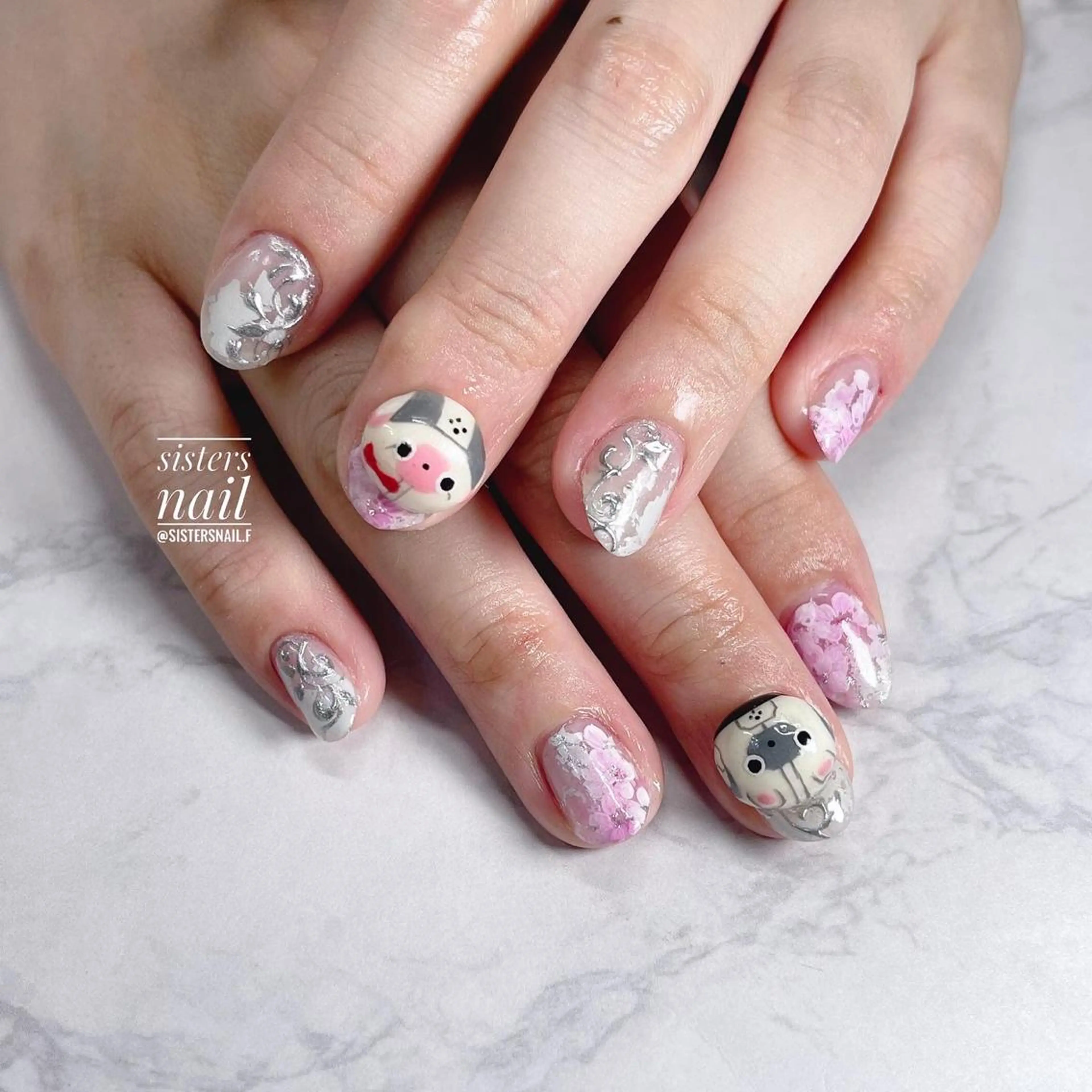 ネイル アートネイル 夏ネイル sisters nail.fのネイルデザイン