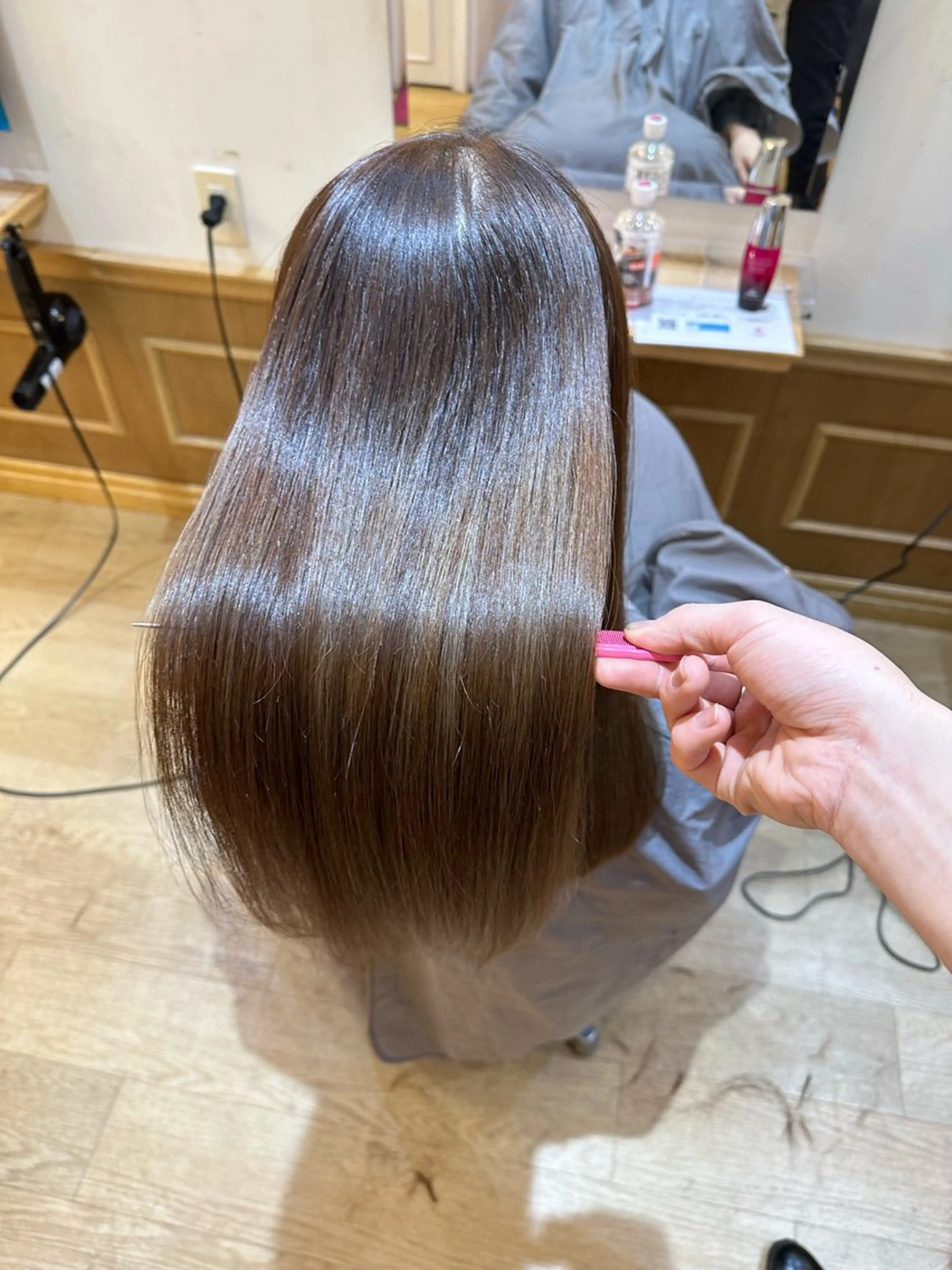 セミロング ヘアカラー トリートメント ✨シルクストレート✨ 美髪髪質改善Yukiのヘアスタイル