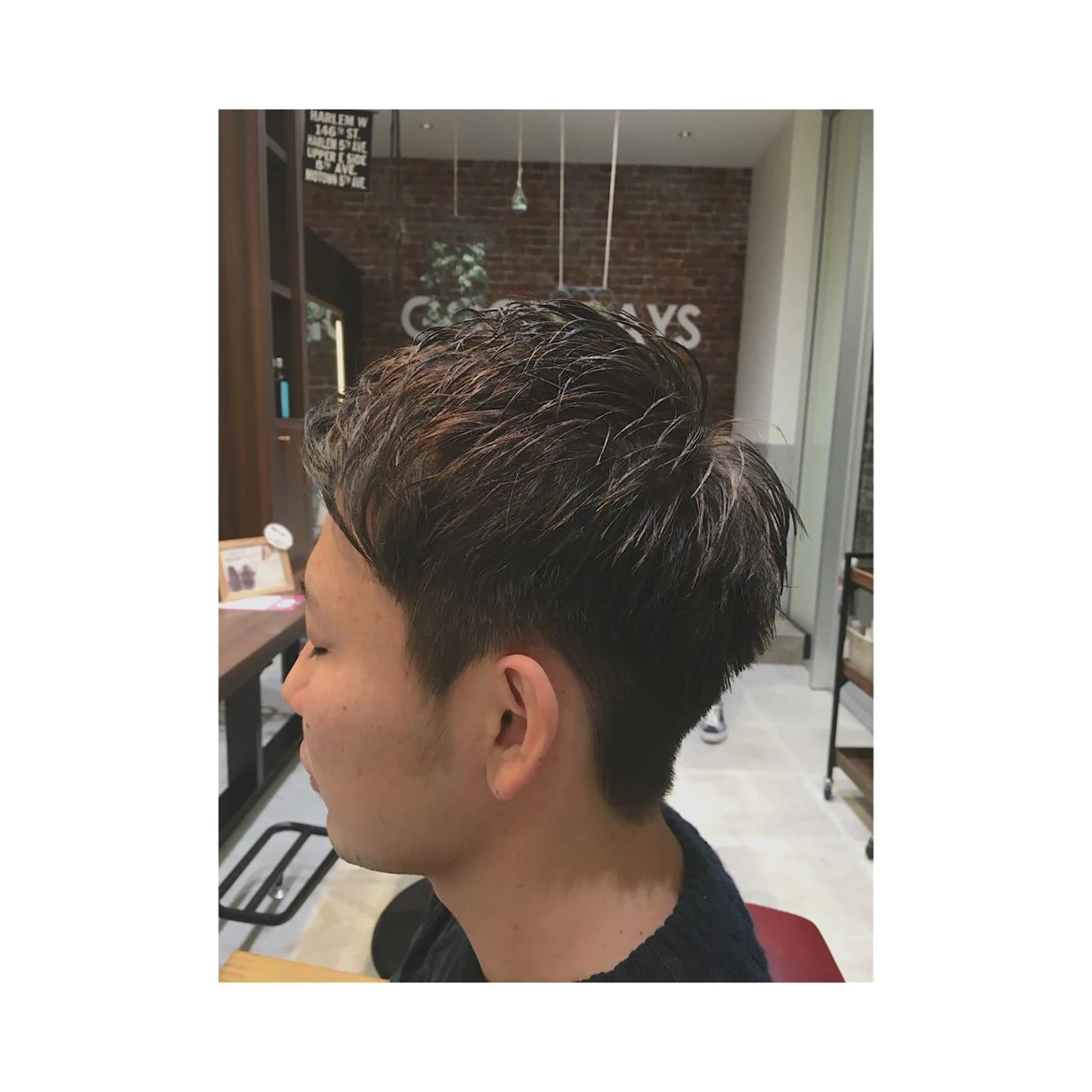 ショート カラー メンズ アッシュ アッシュグレー なかの たくみのヘアスタイル