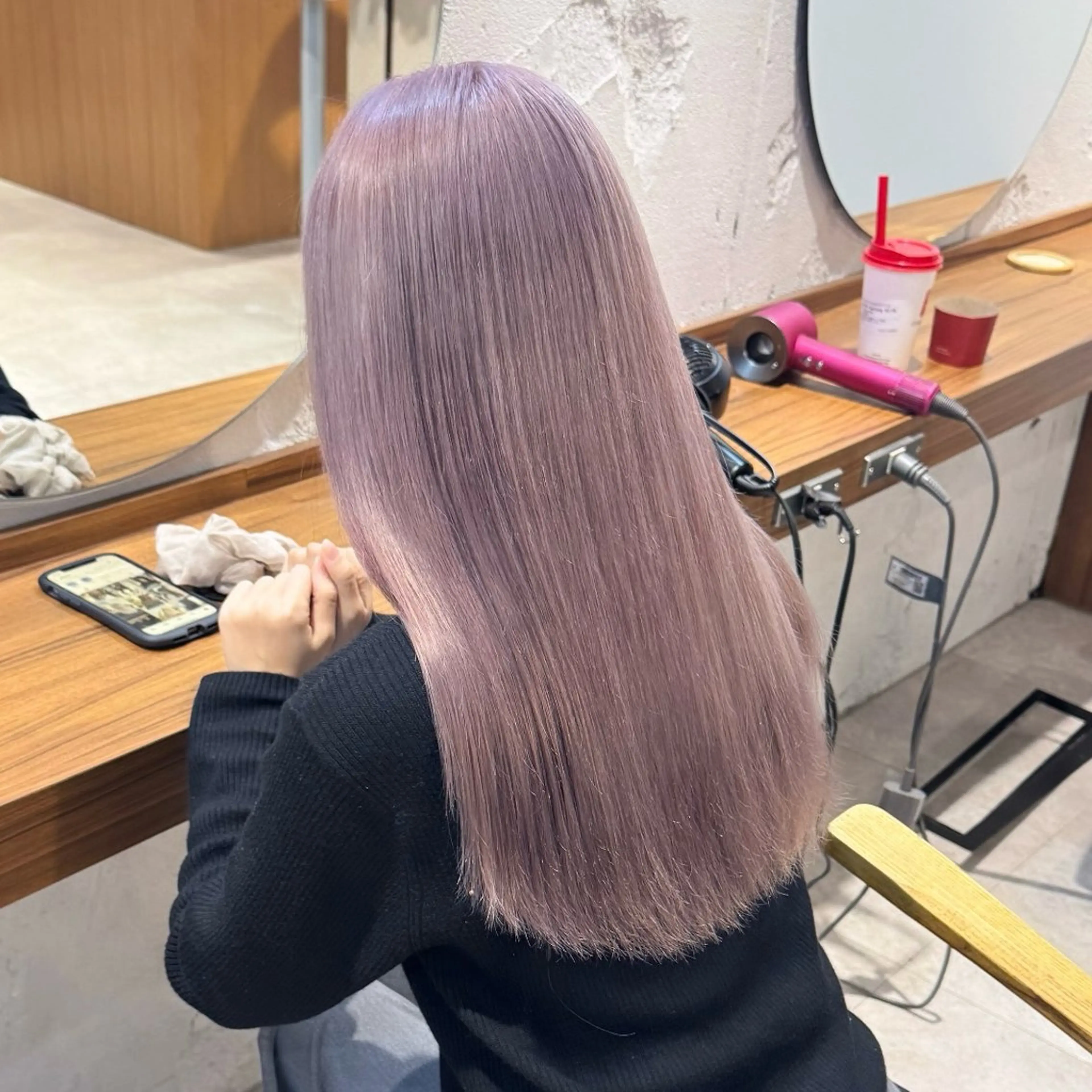 セミロング カラー カット ヘアカラー トリートメント 優梨 EIGHT💞のヘアスタイル
