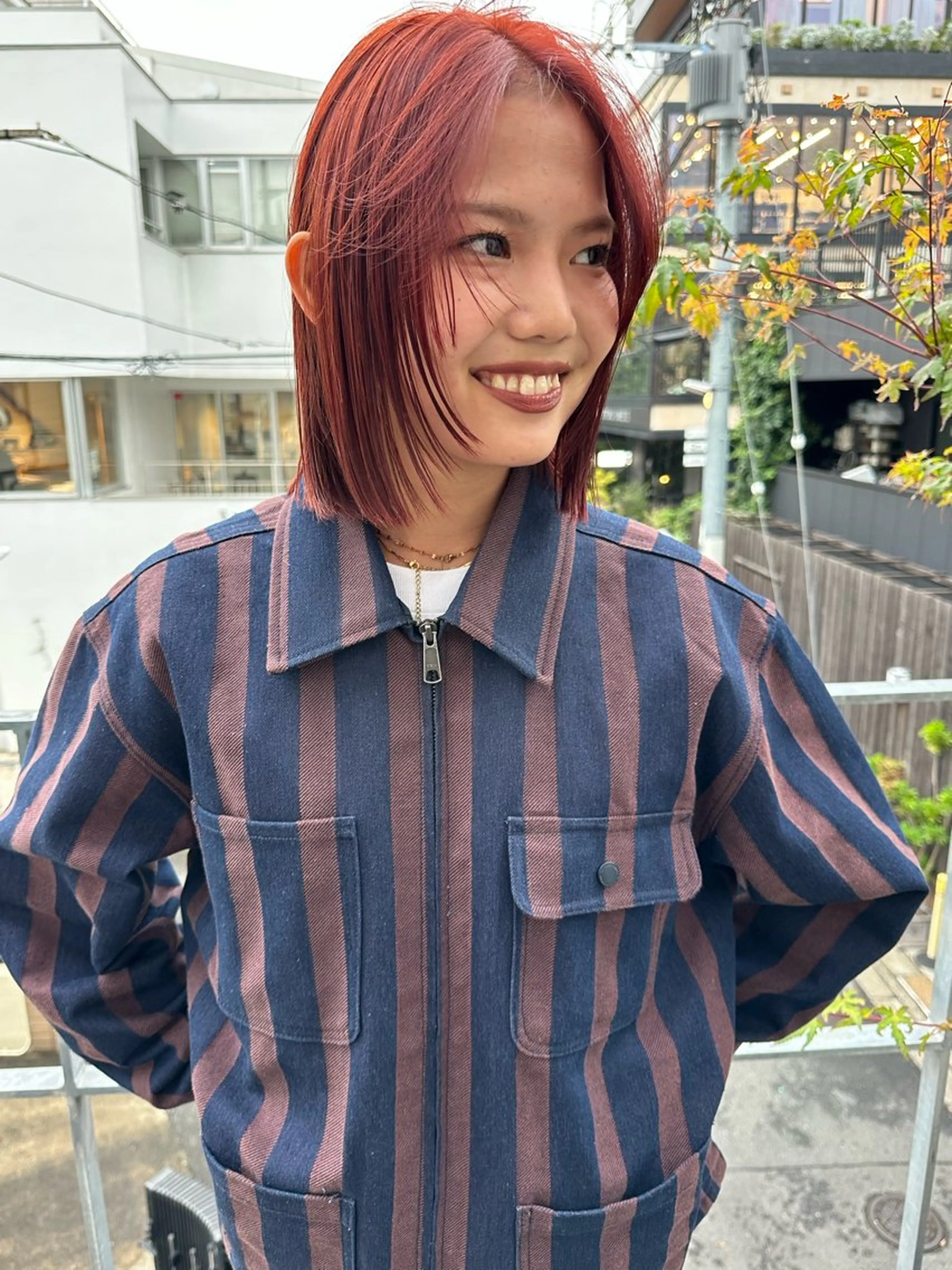 ミディアム カラー ボブ/似合わせカット /ニュアンスカラーのヘアスタイル