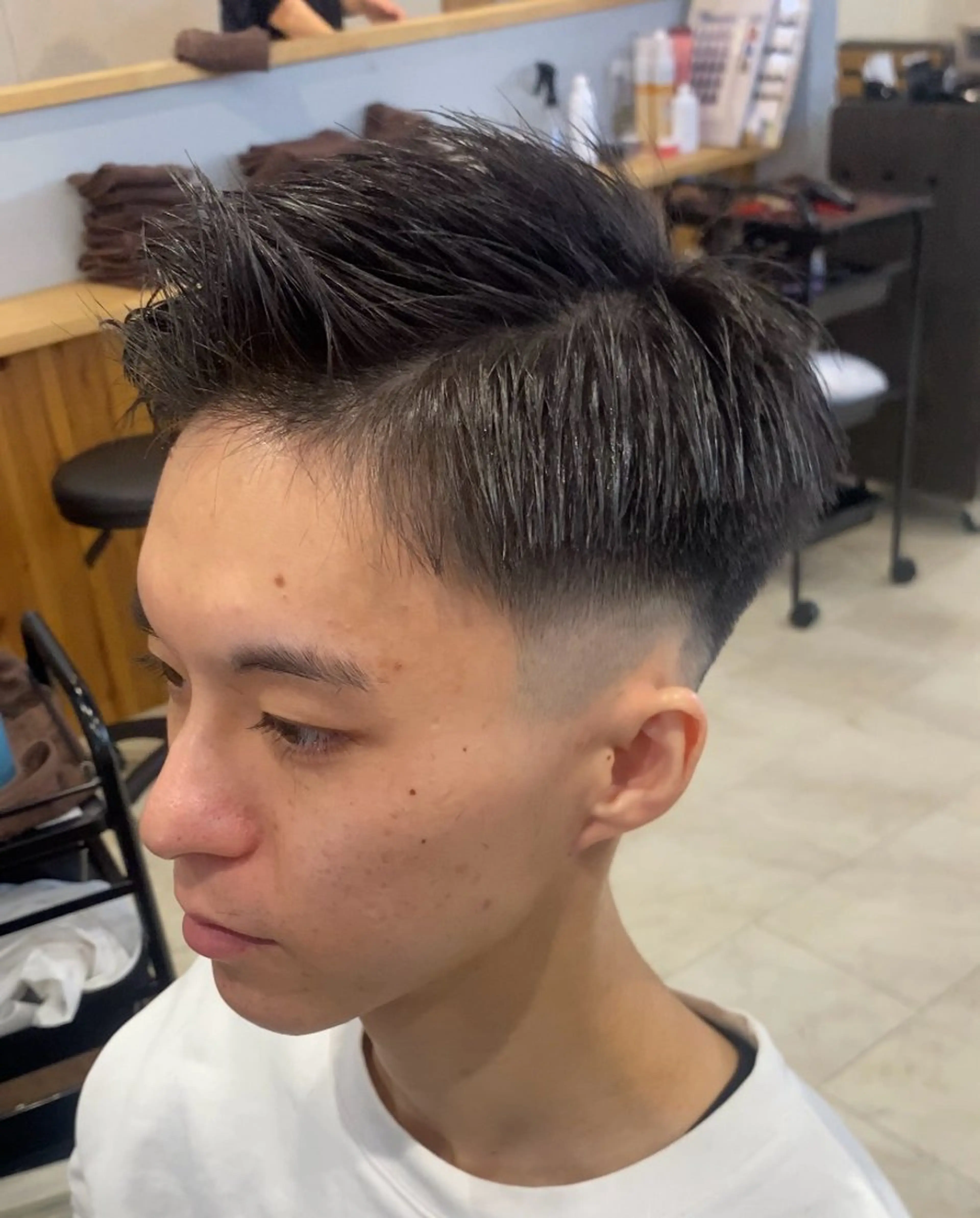 ショート メンズ フェードカット メンズ就活ヘア メンズパーマ デート 似合わせカット カット 👑髪質改善/パーマ /フェード/森田のヘアスタイル