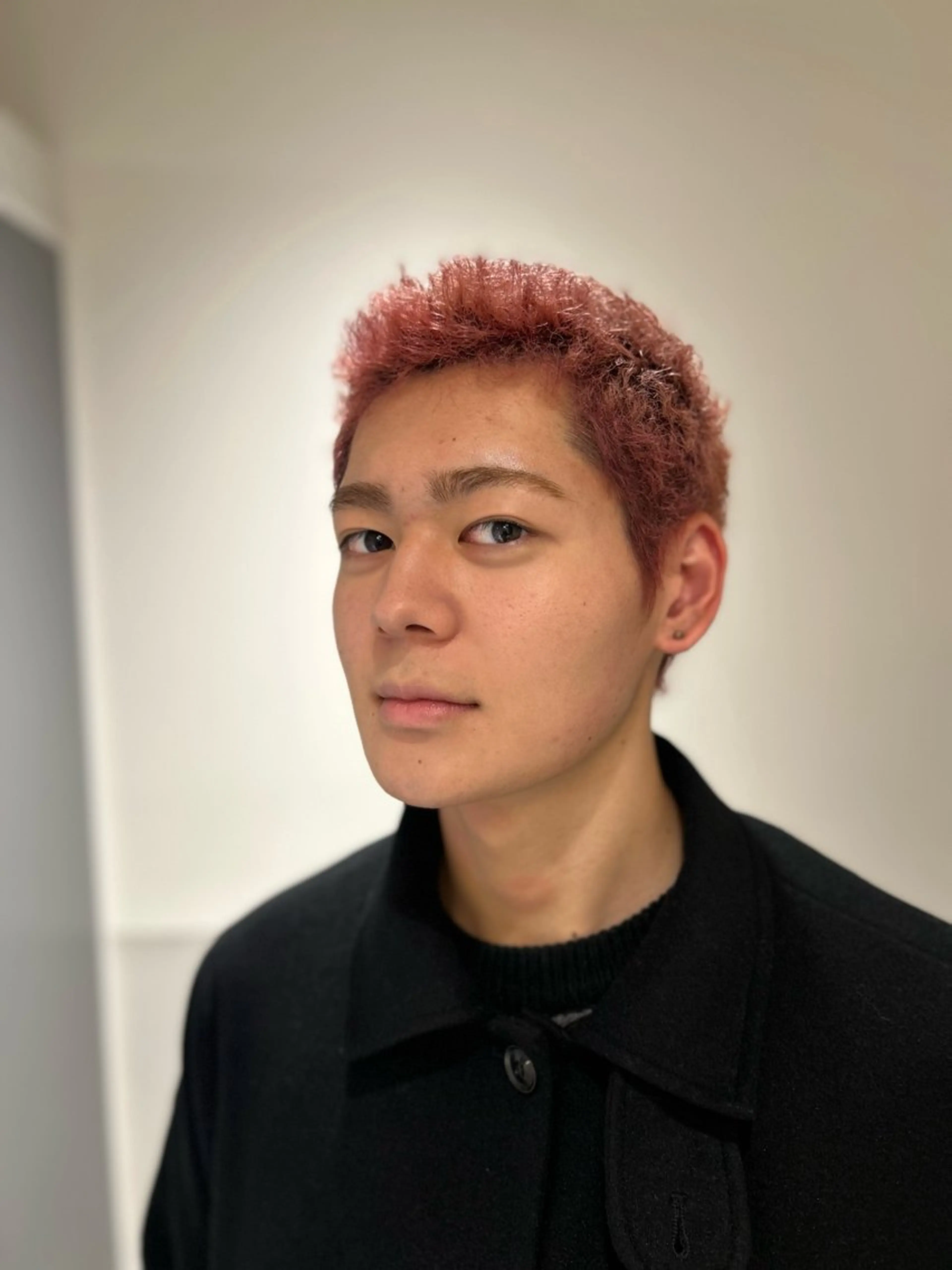 ショート カラー パーマ キッズ ピンクカラー 骨格補正カット✂︎ 🌟菅野陽介🌟のヘアスタイル