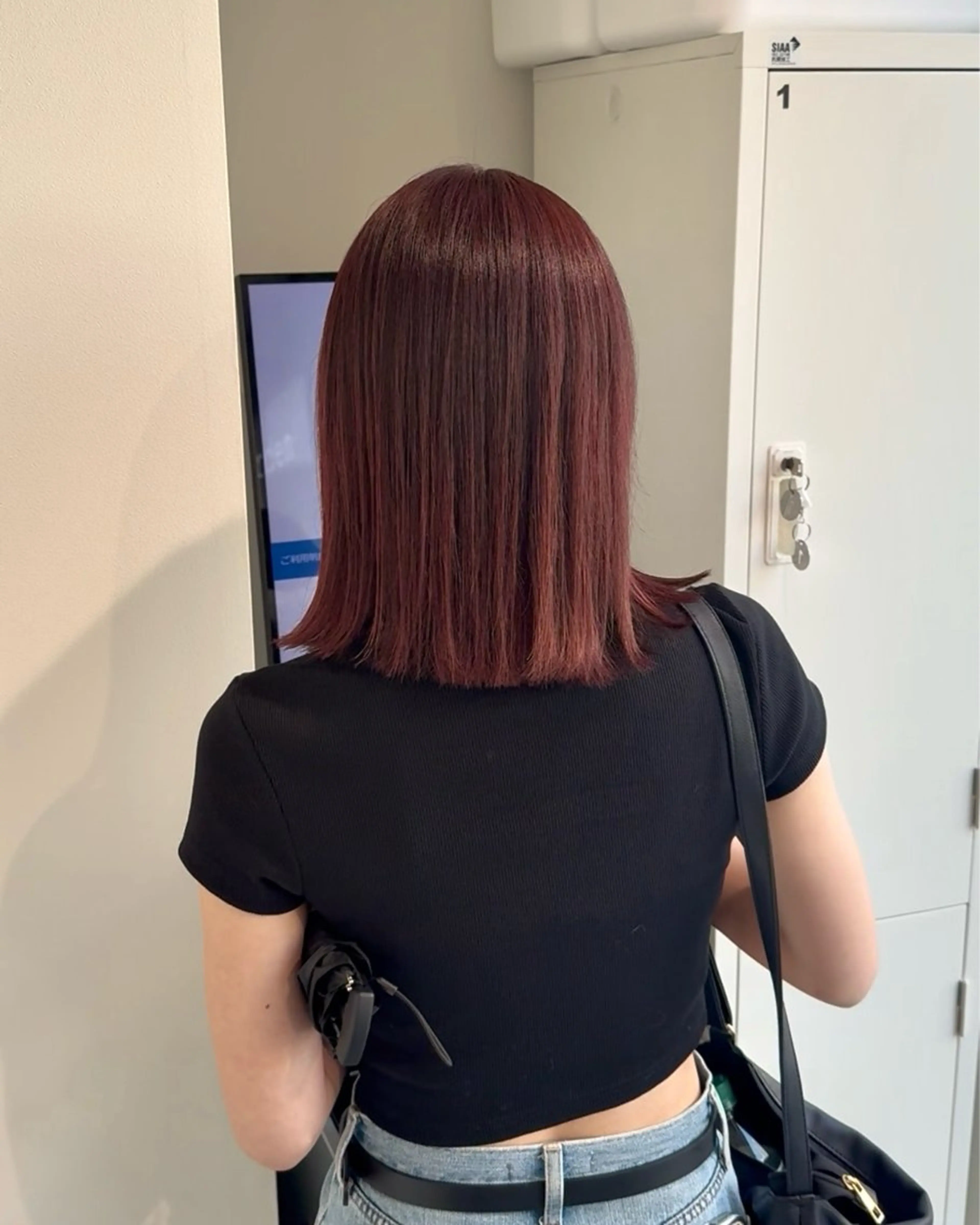 ミディアム カラー 切りっぱなしボブ ボブ カット ヘアカラー ボブ/暖色カラー 🎧 kei 🎀のヘアスタイル