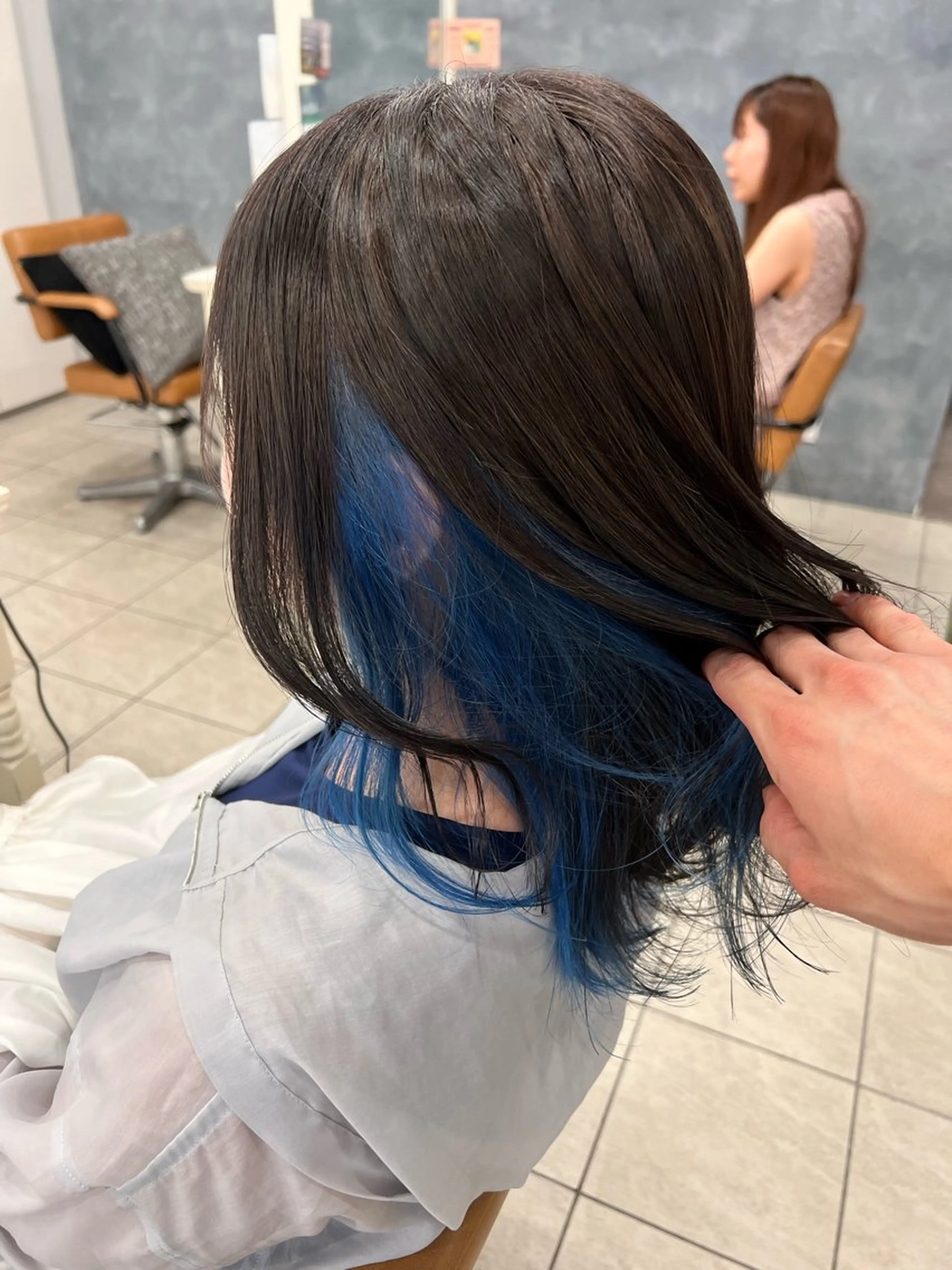 ミディアム カラー カット ヘアカラー メンズカットグラデー ションカラー/ケイゴのヘアスタイル