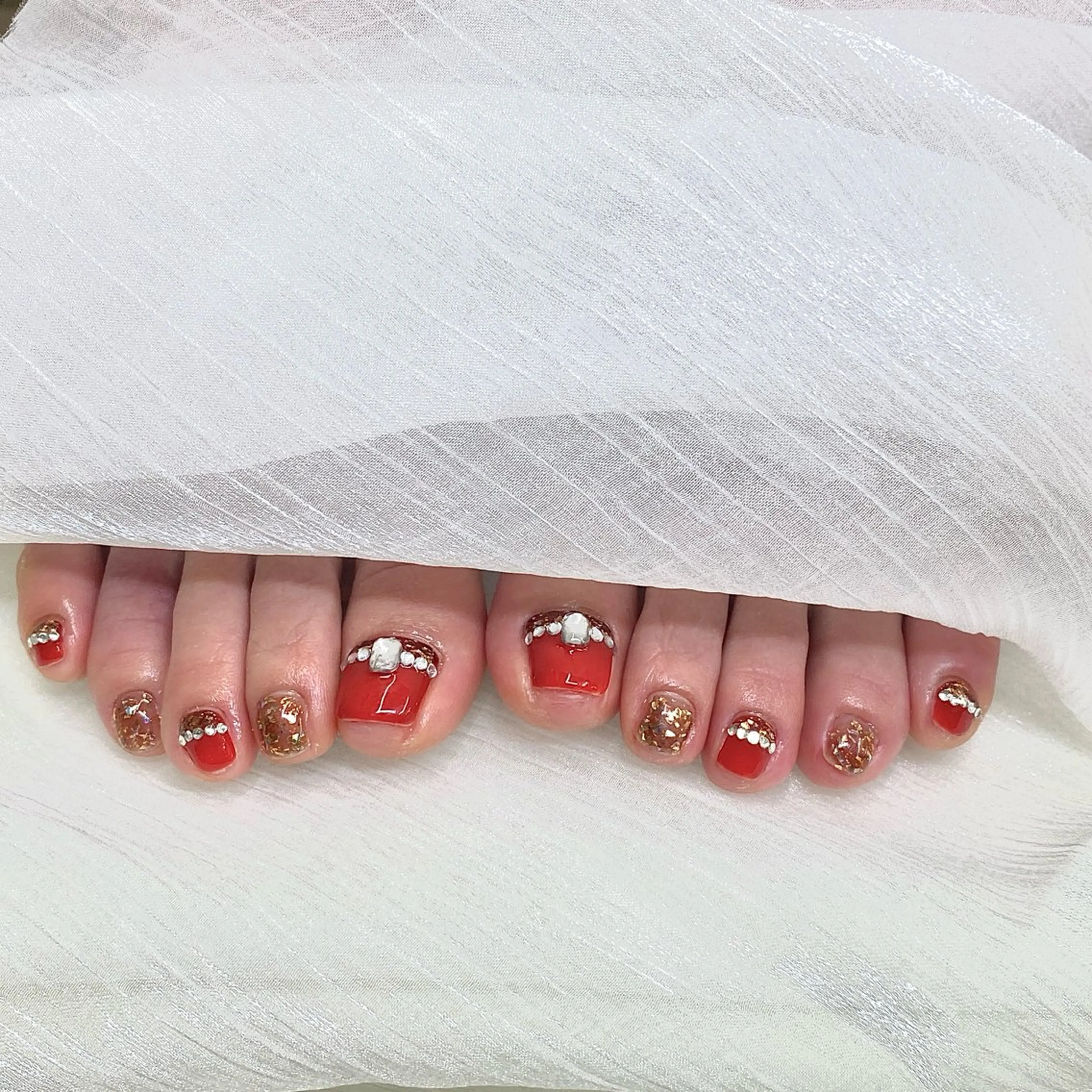 ネイル フットネイル MoMo_Nail 🎀✨のネイルデザイン