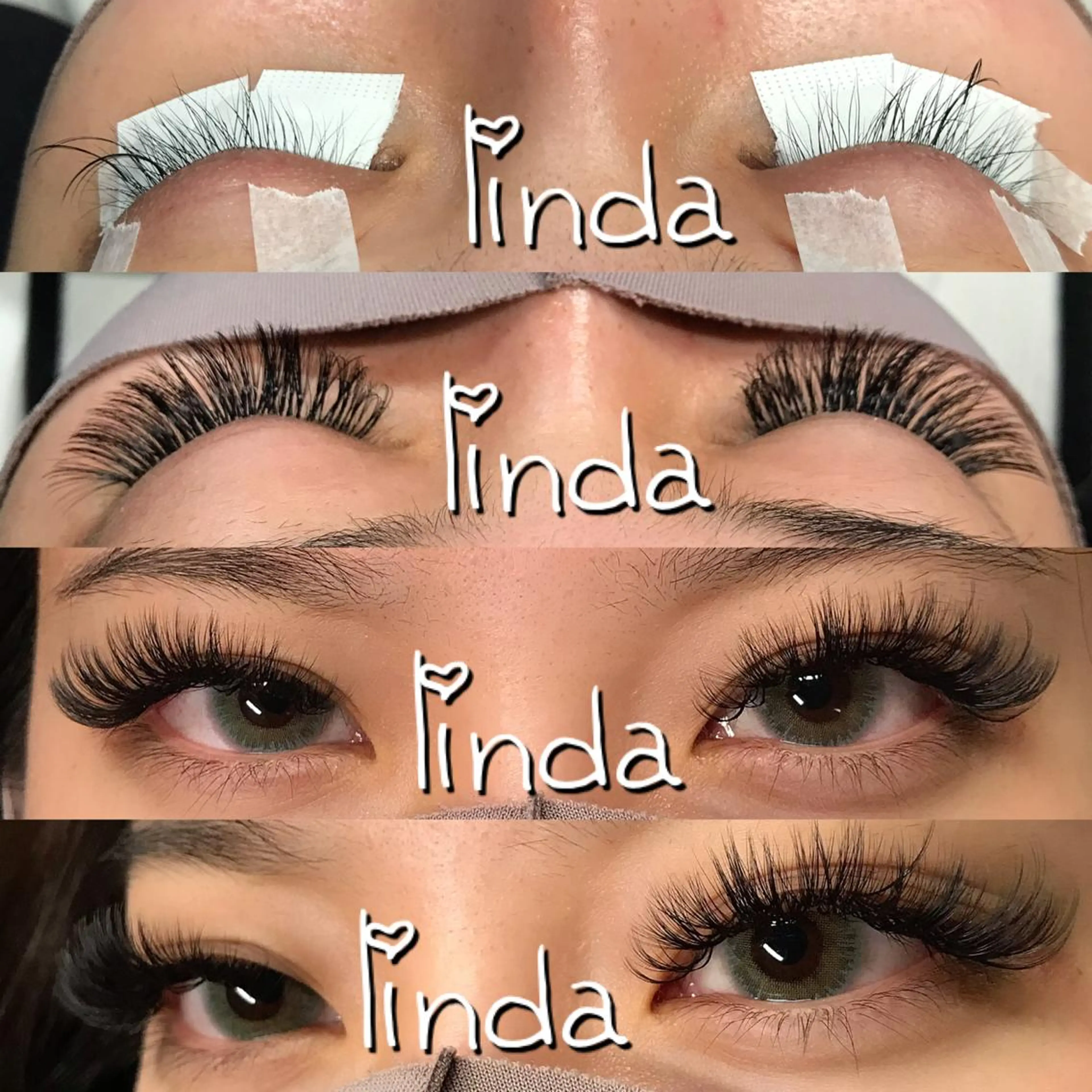 マツエク・マツパ 付け放題 ボリュームラッシュ linda lashesのマツエク・マツパデザイン