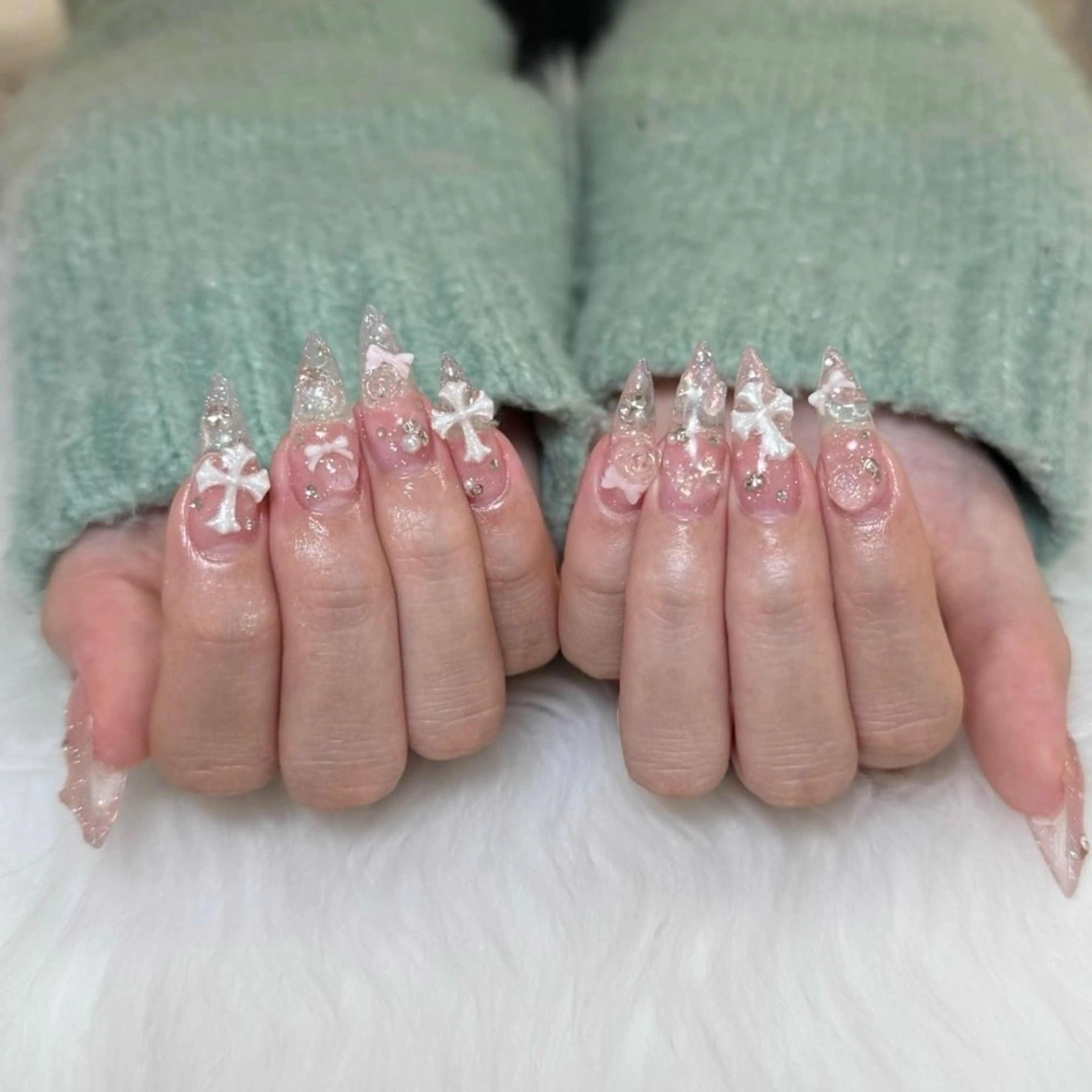 🌻🌺オフ無し👼10本長さ出し/デザインやりほうだい/パーツつけ放題の写真