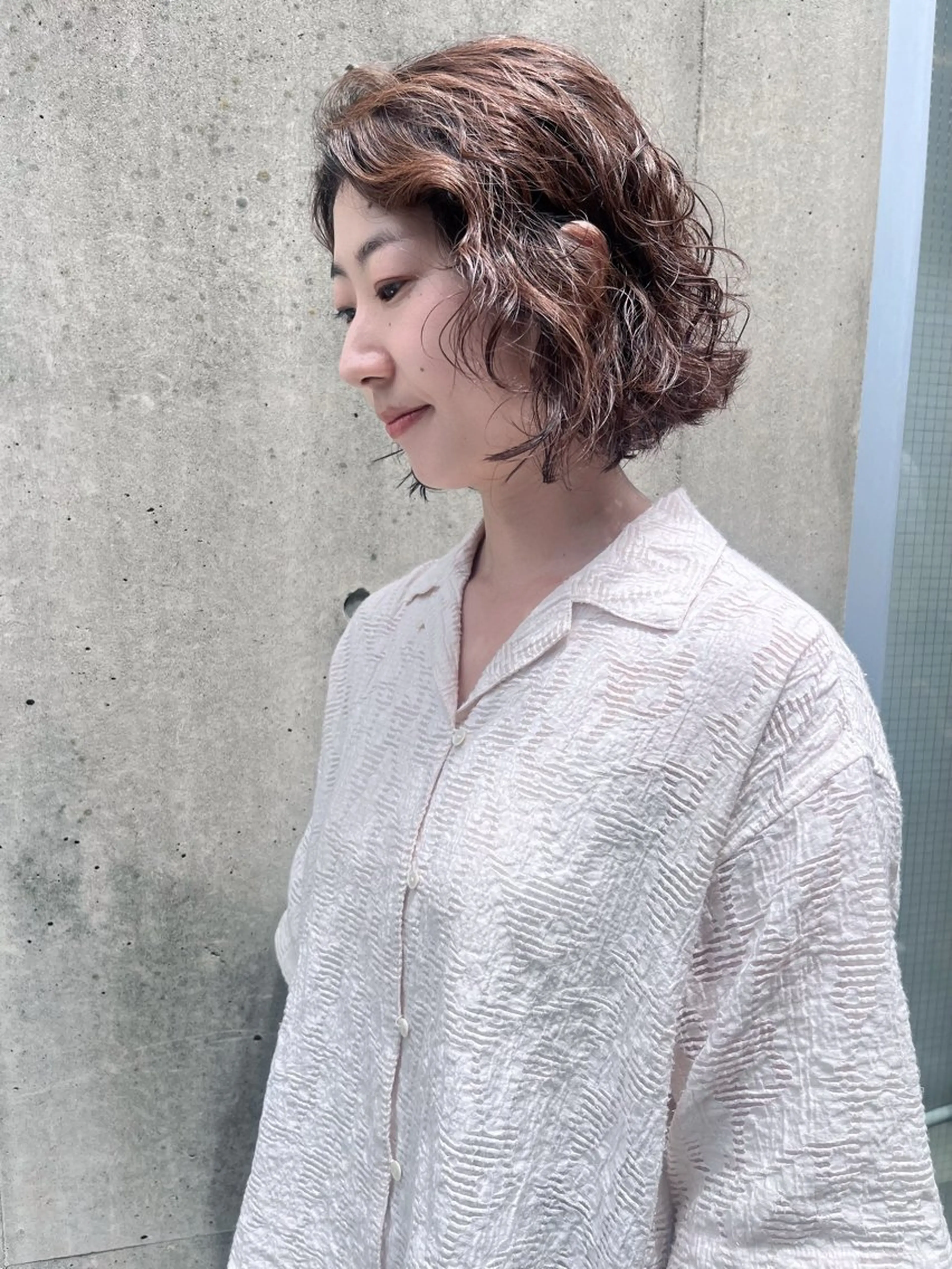 ショート カラー くせ毛 Nakano Hajimeのヘアスタイル