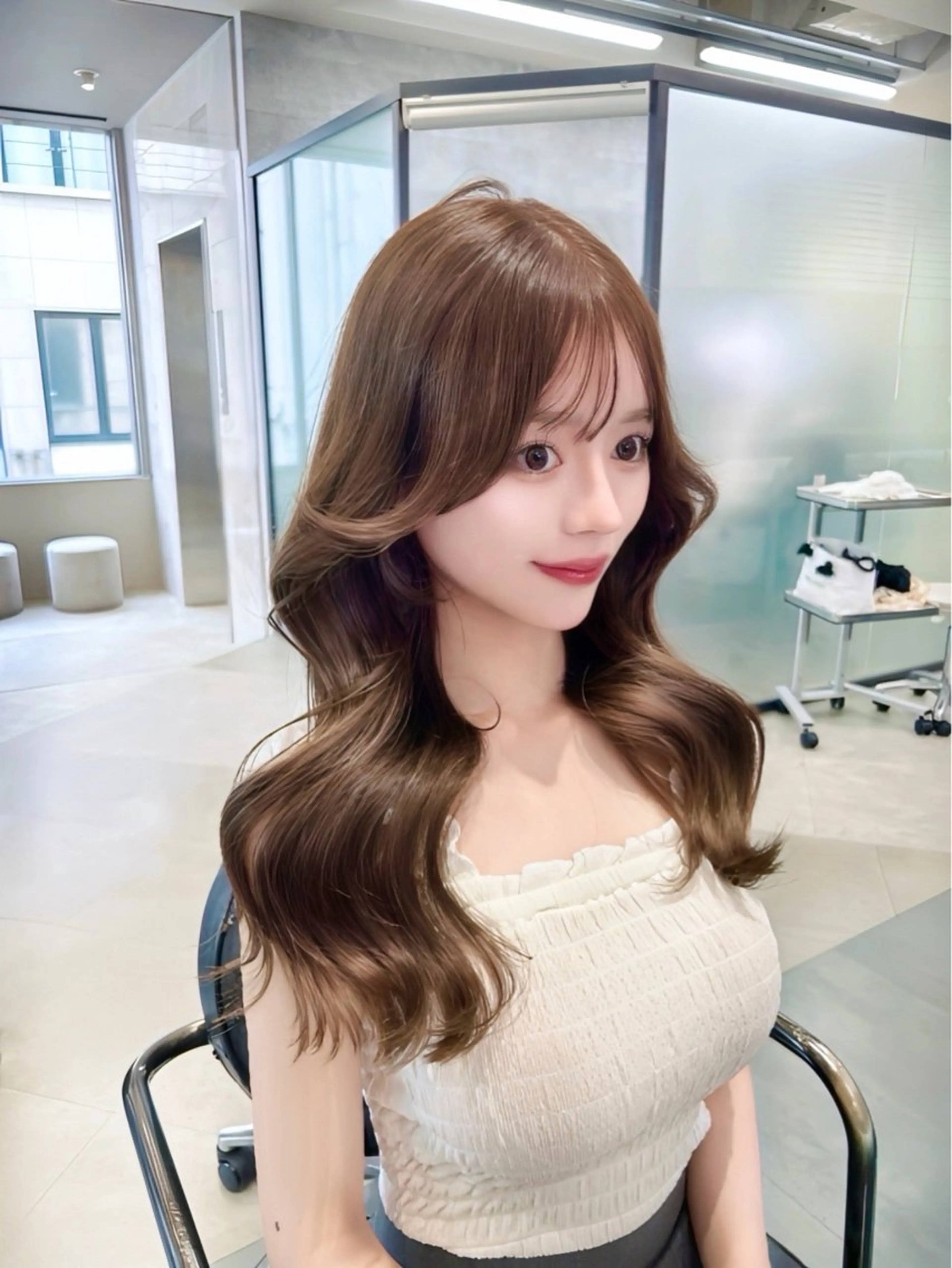 ロング 韓国風ヘア ロング 似合わせカット votan lilleyのヘアスタイル