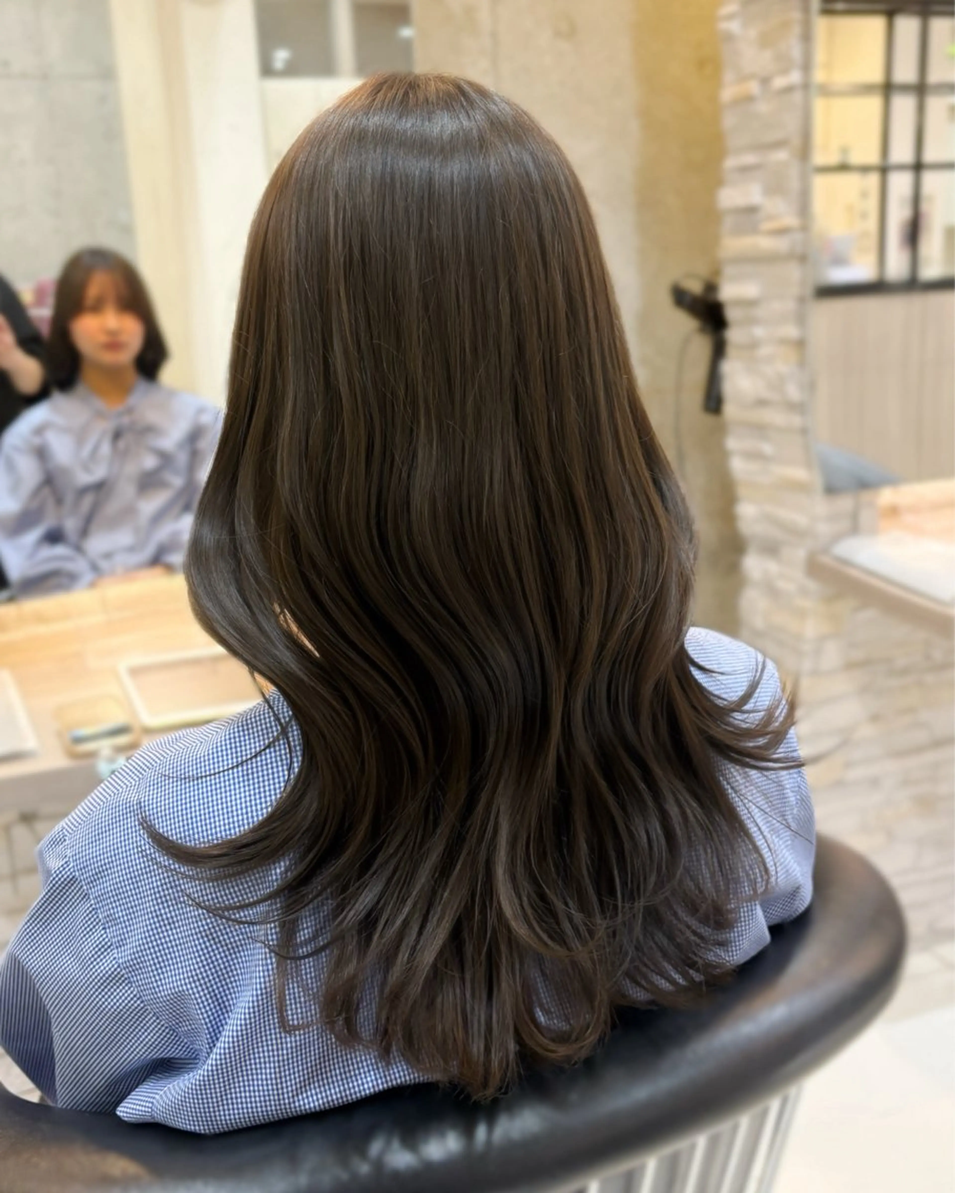 セミロング くびれヘア カット ヘアカラー トリートメント 透明感カラー/ くびれヘア/館岡俊平のヘアスタイル