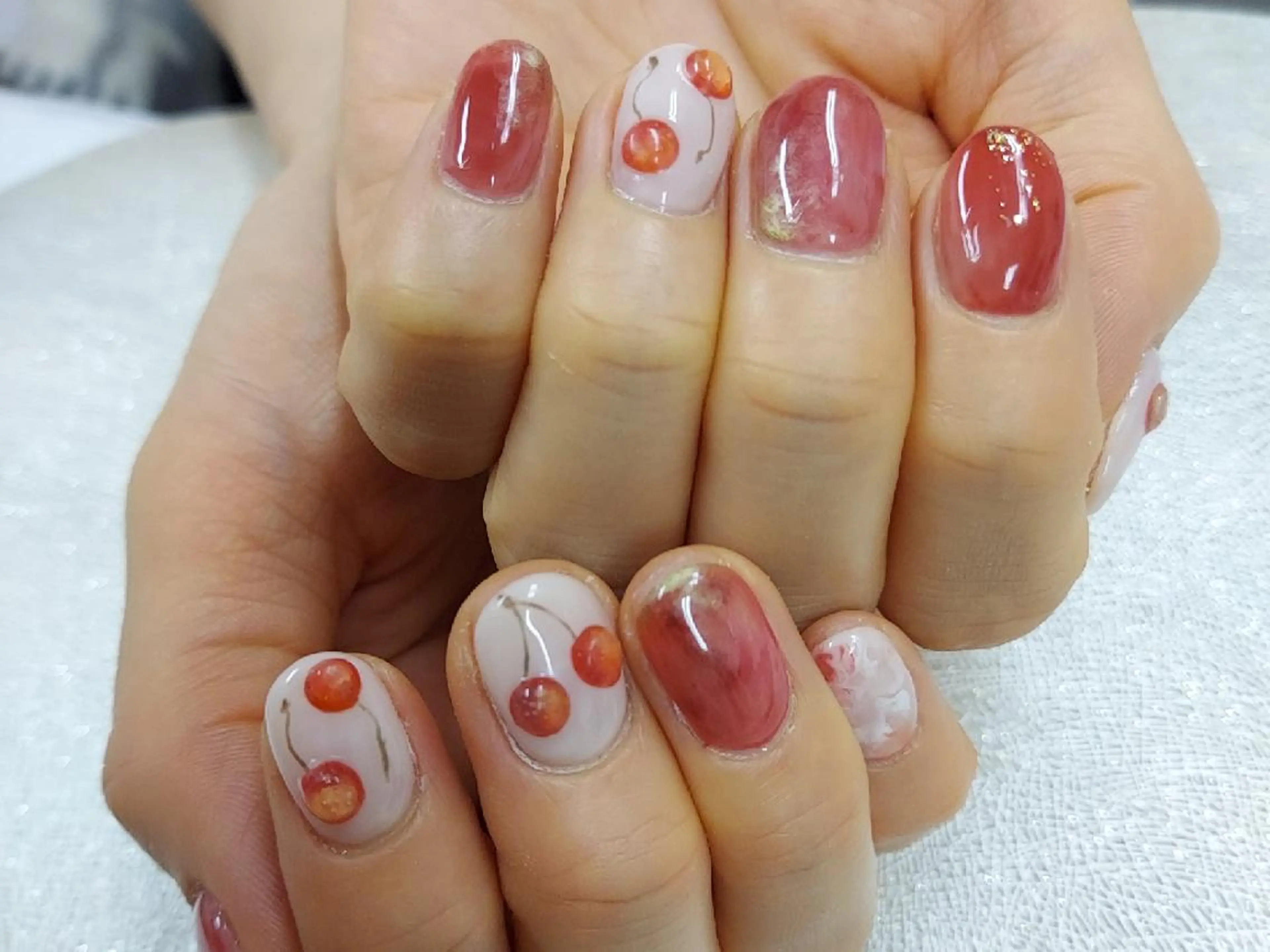 ネイル アートネイル ジェルネイル 持ち込み ニュアンスネイル パラジェル 河野ちえ (雑誌掲載サロン)のネイルデザイン