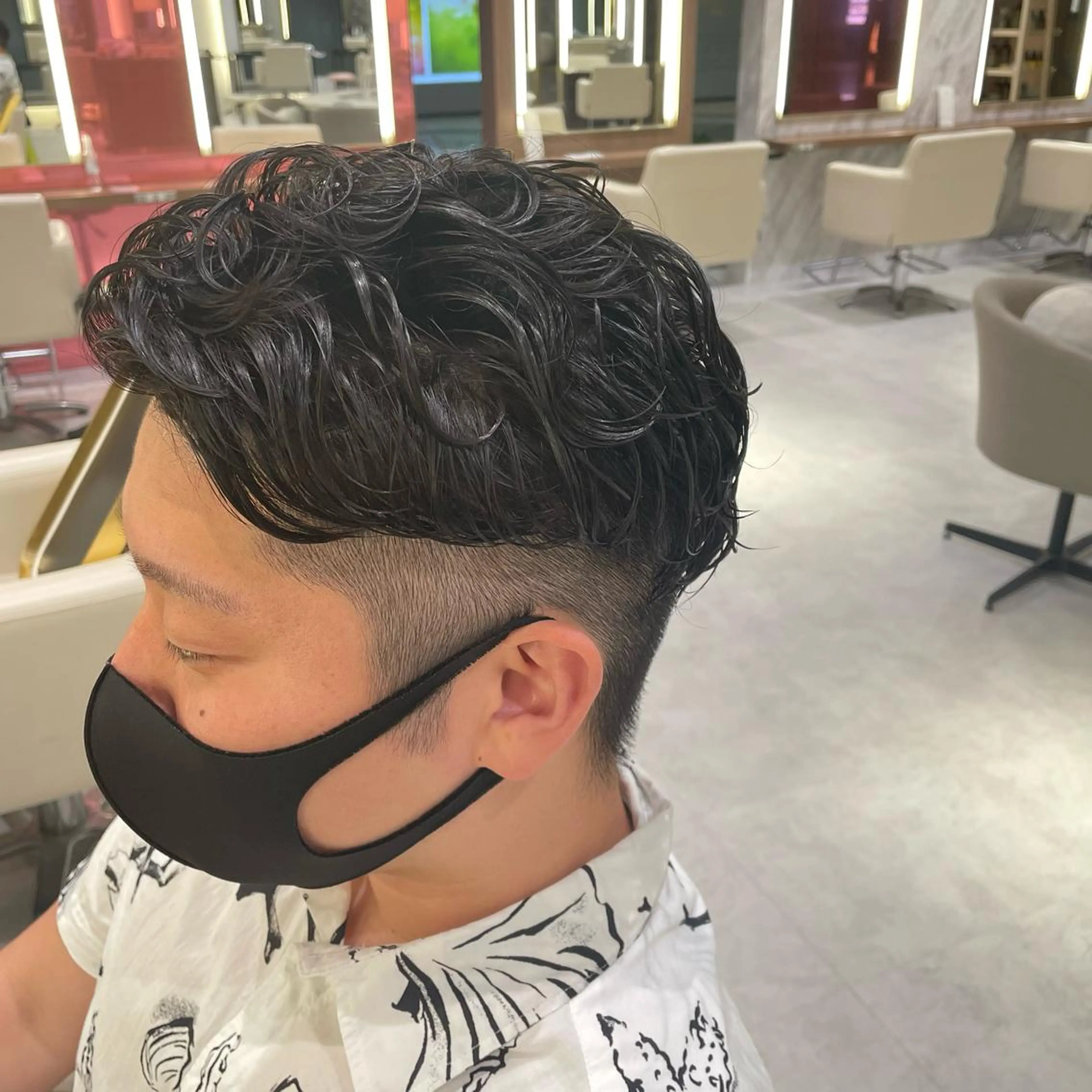 ショート メンズ パーマ パーマモデル募集🌈 森脇帆南のヘアスタイル