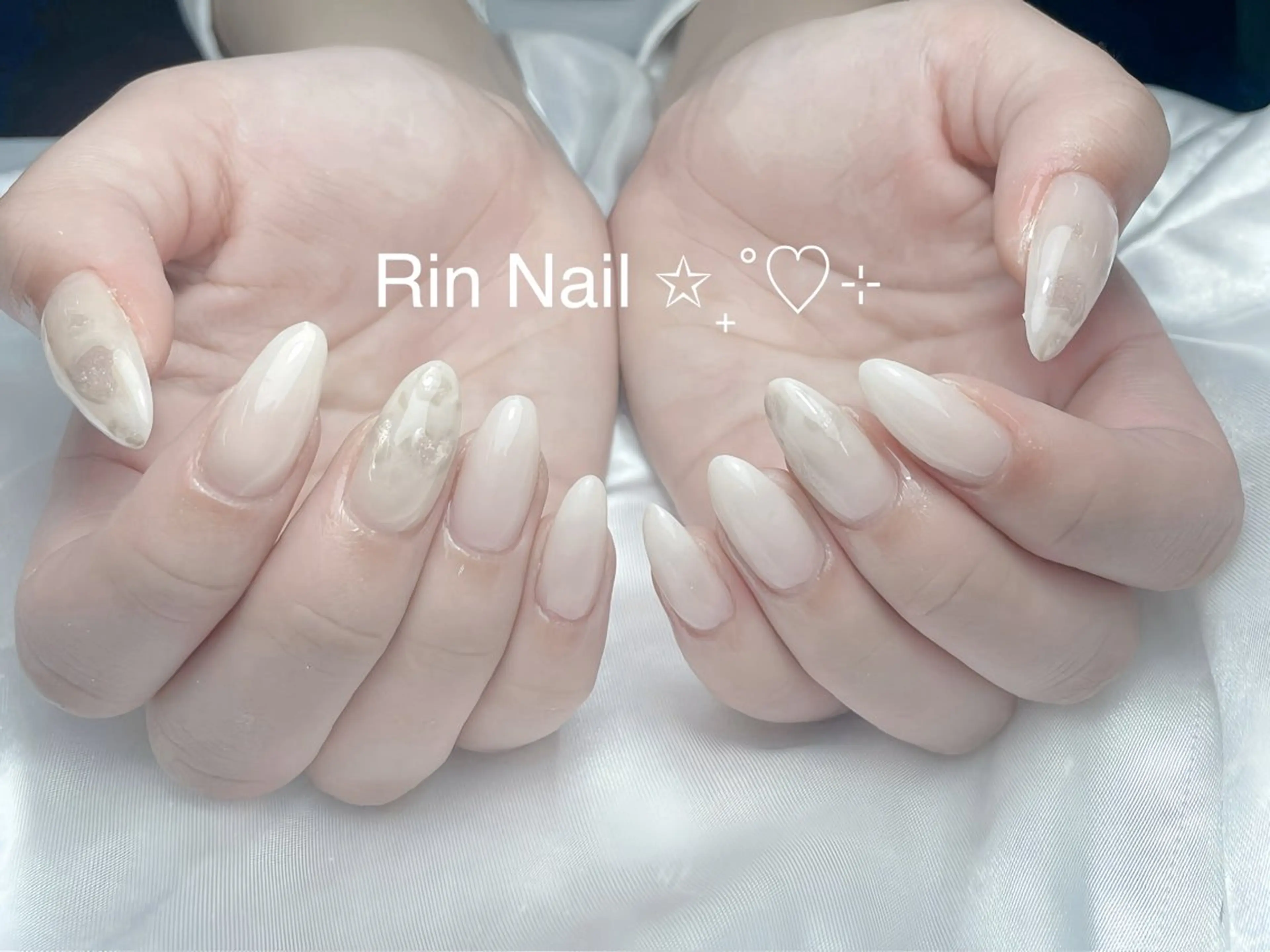 ネイル アートネイル 成人式 ロングネイル ニュアンスネイル スカルプネイル ハンドネイル Rin Nail 新大久保店のネイルデザイン