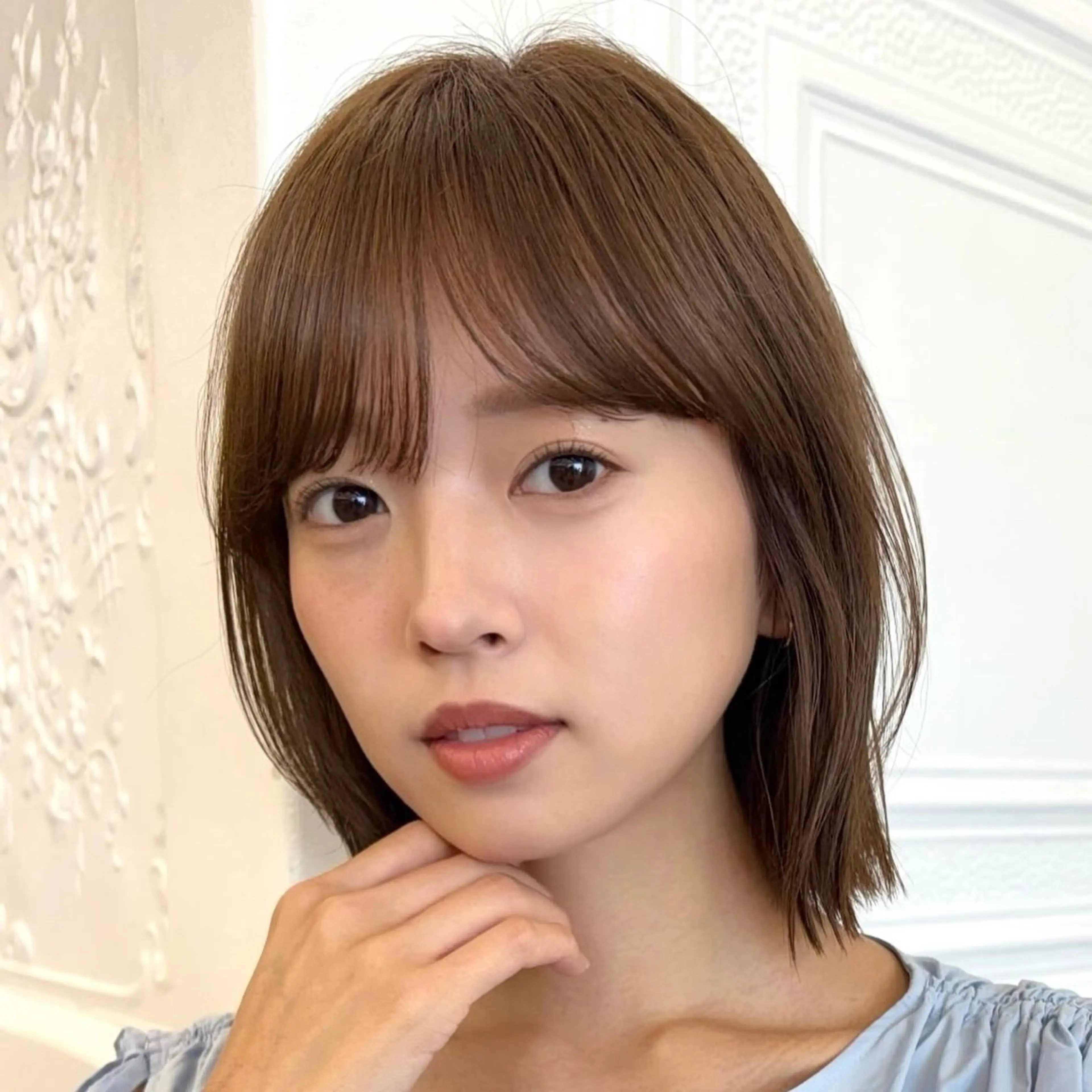 ショート カラー ベージュカラー ブリーチ ヘーゼル ブリーチなしカラー ボブ カット ヘアカラー トリートメント 顔まわり🥨レイヤー /透明感/水口舞奈のヘアスタイル