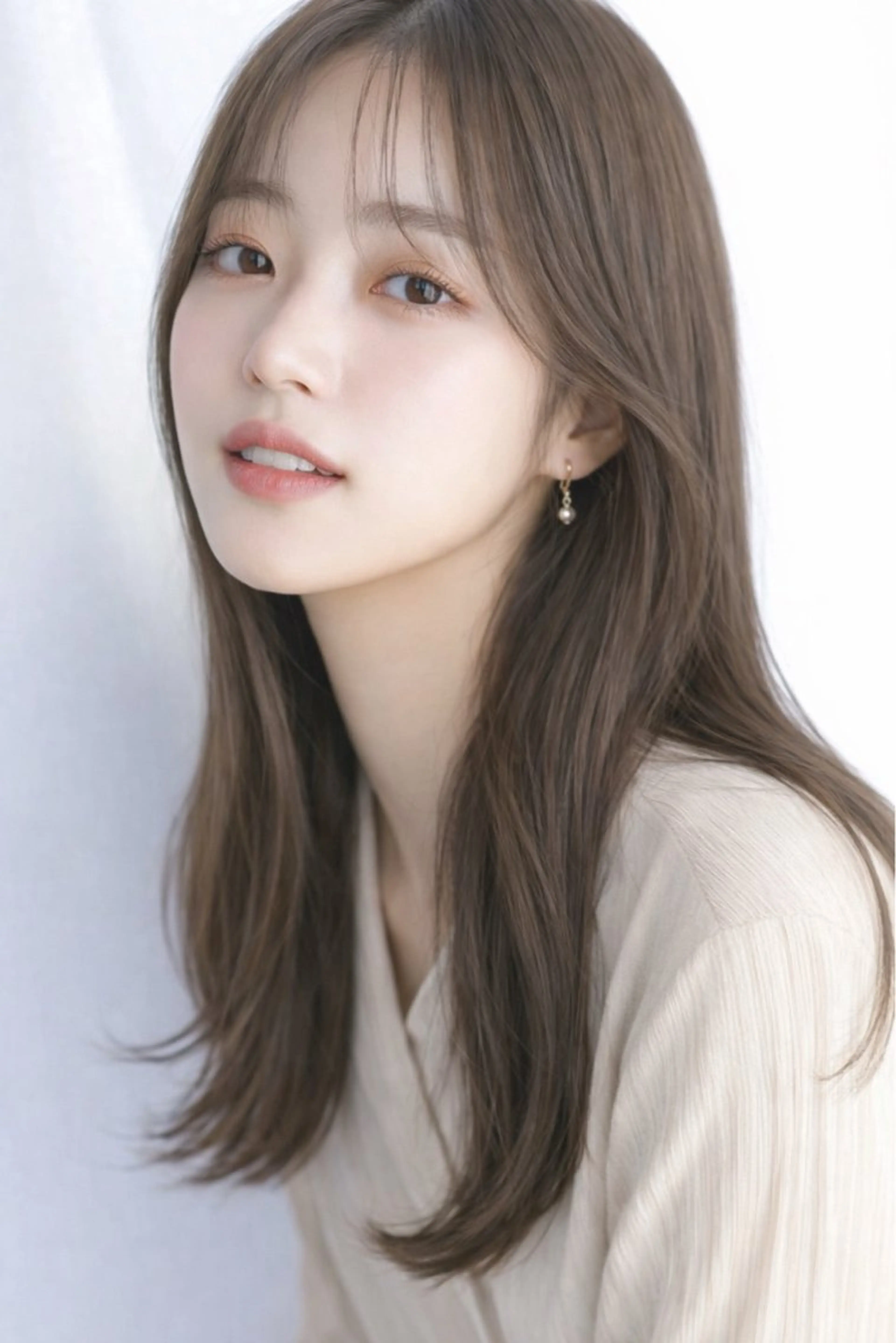 ロング カラー アディクシーカラー アッシュ ベージュカラー ブリーチ 透明感カラー カット ヘアカラー トリートメント 田村和範/似合わせ カラー/髪質改善のヘアスタイル