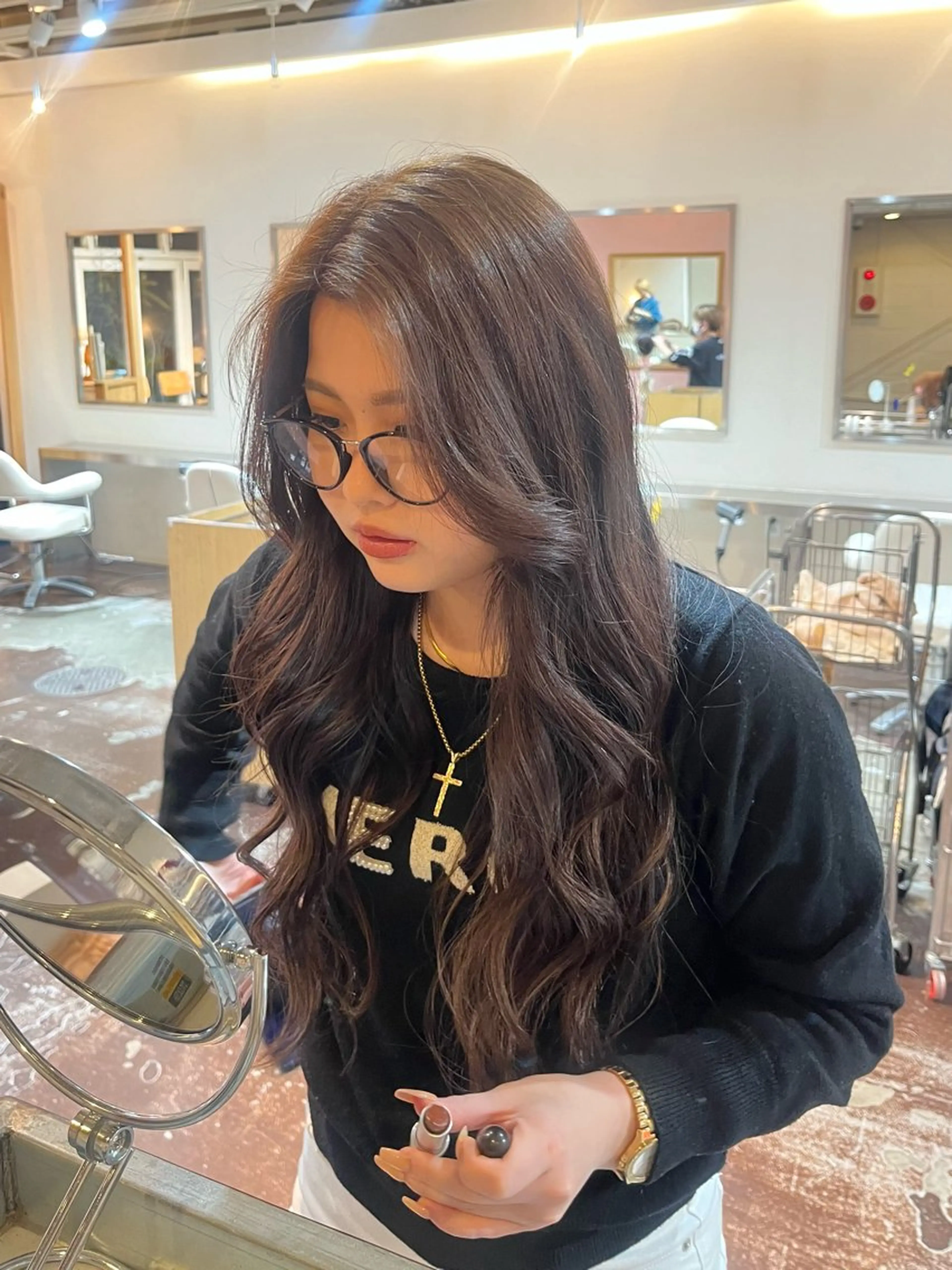 ロング カラー ブラウンカラー Junmi/ﾁｶｼﾂ /堀江のヘアスタイル