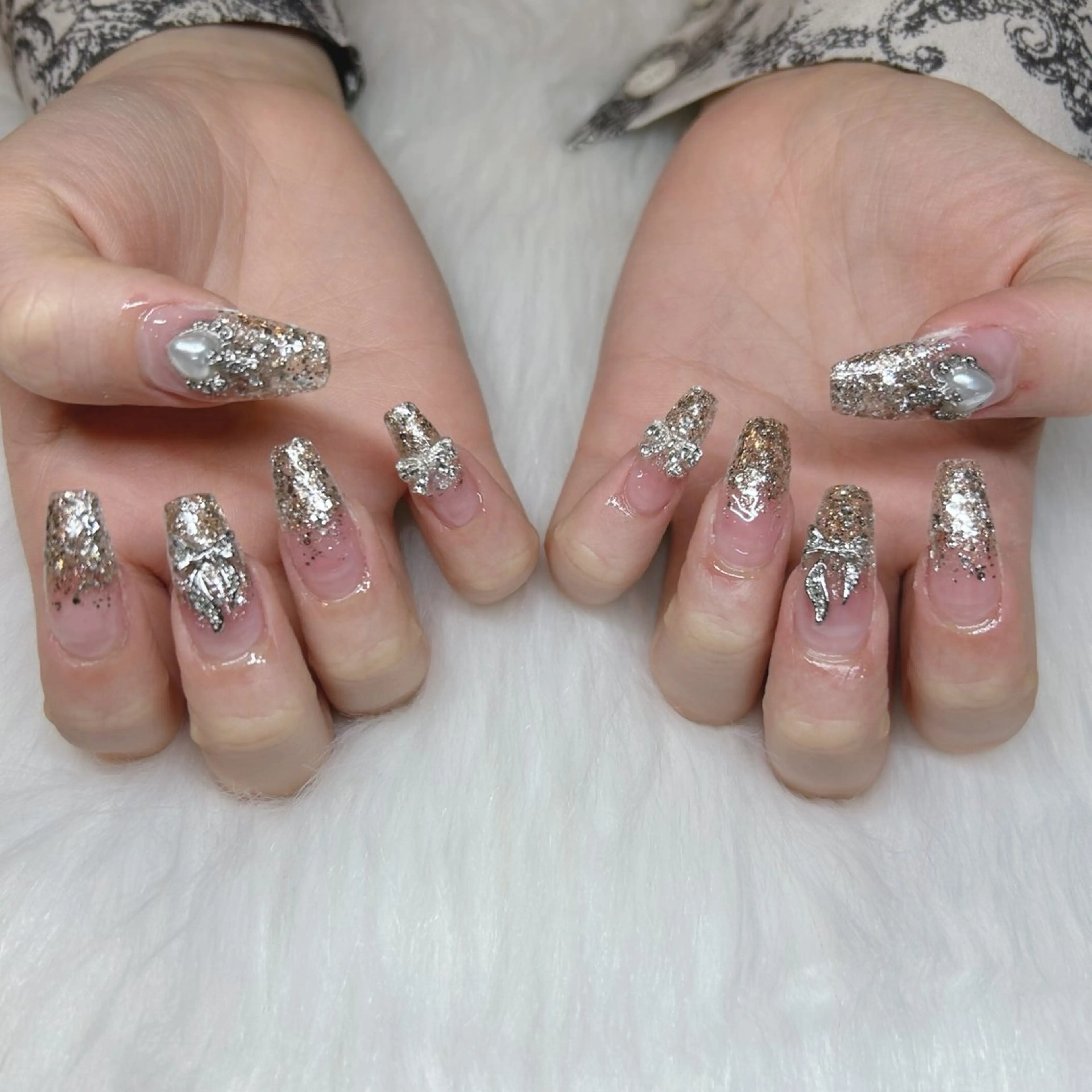 ロング ハンドネイル HANA うるののネイルデザイン