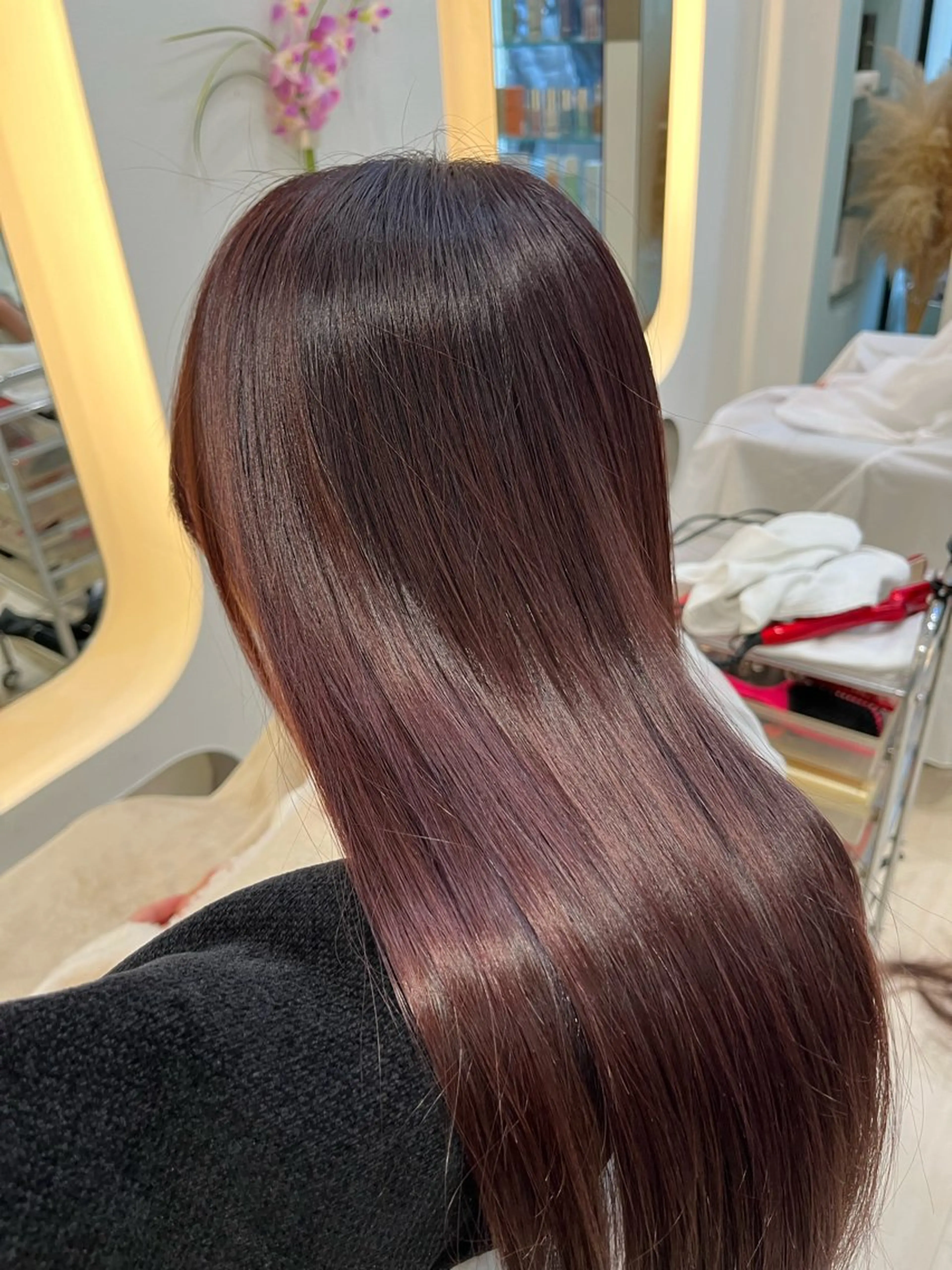 ロング カラー ブリーチ ブリーチなしカラー ピンクカラー R u i/ブリーチ /京都/河原町のヘアスタイル