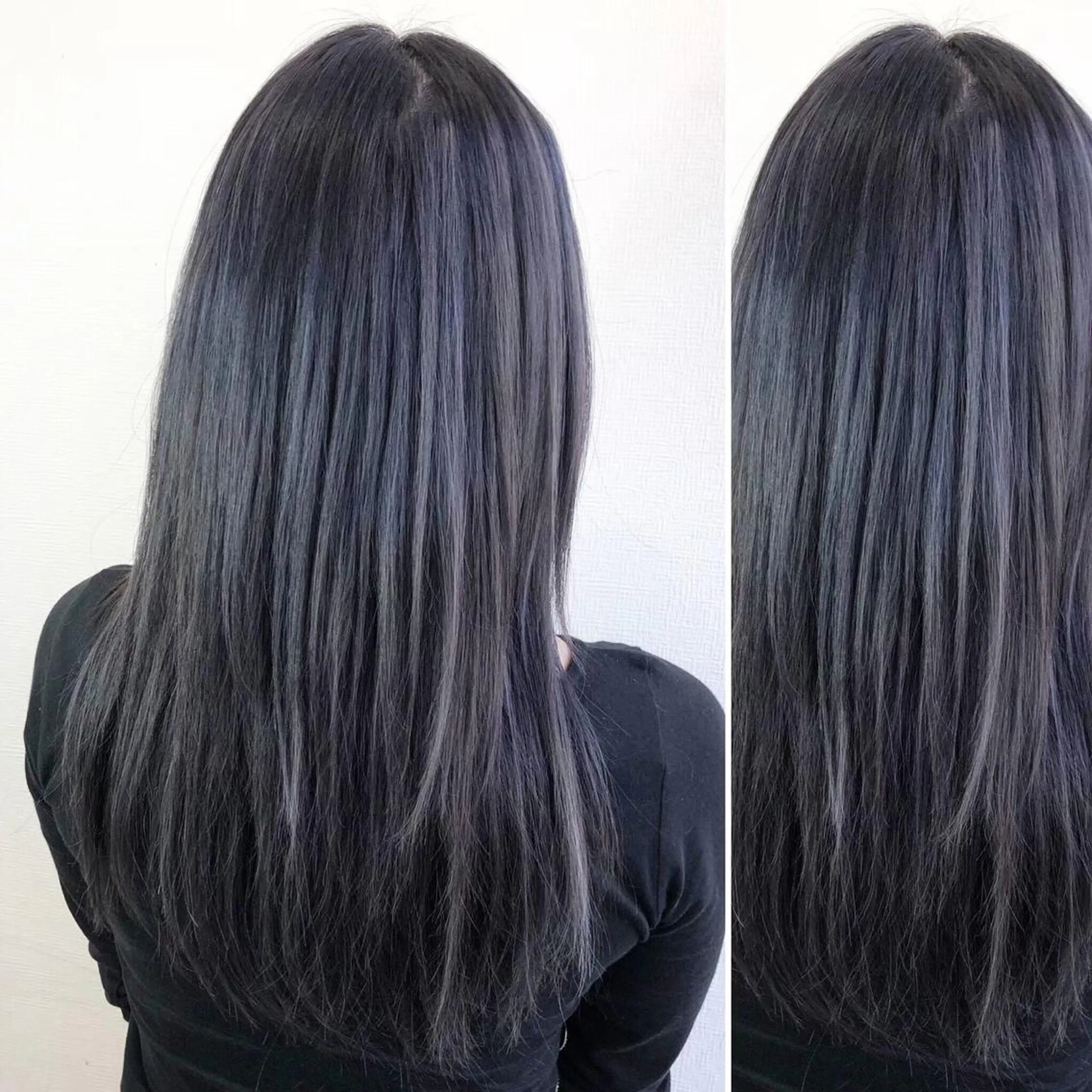 セミロング カラー カット トリートメント JuNブリーチに 縮毛矯正するプロのヘアスタイル