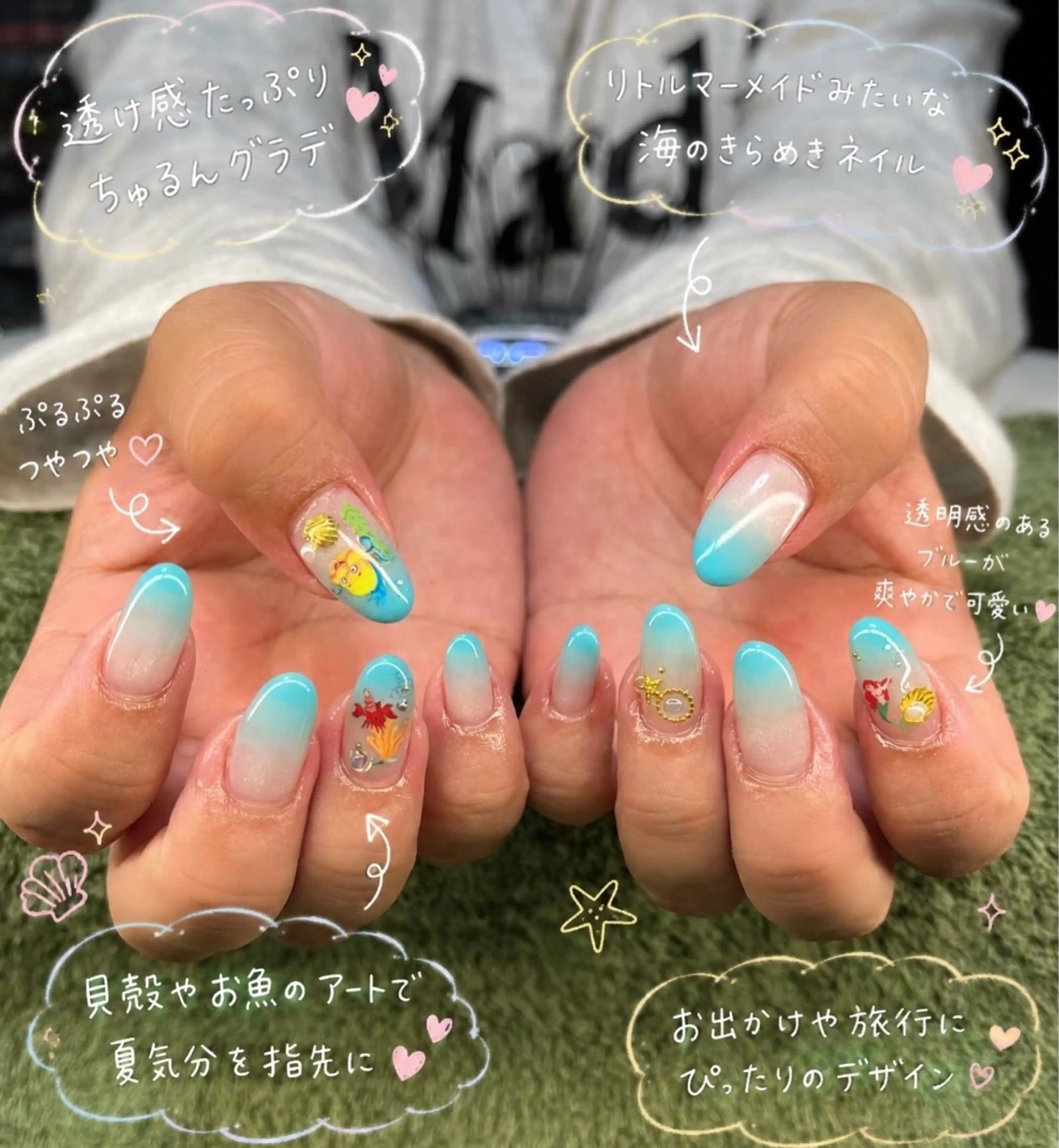 ネイル マグネットネイル ハンドネイル フットネイル MHR nailのネイルデザイン