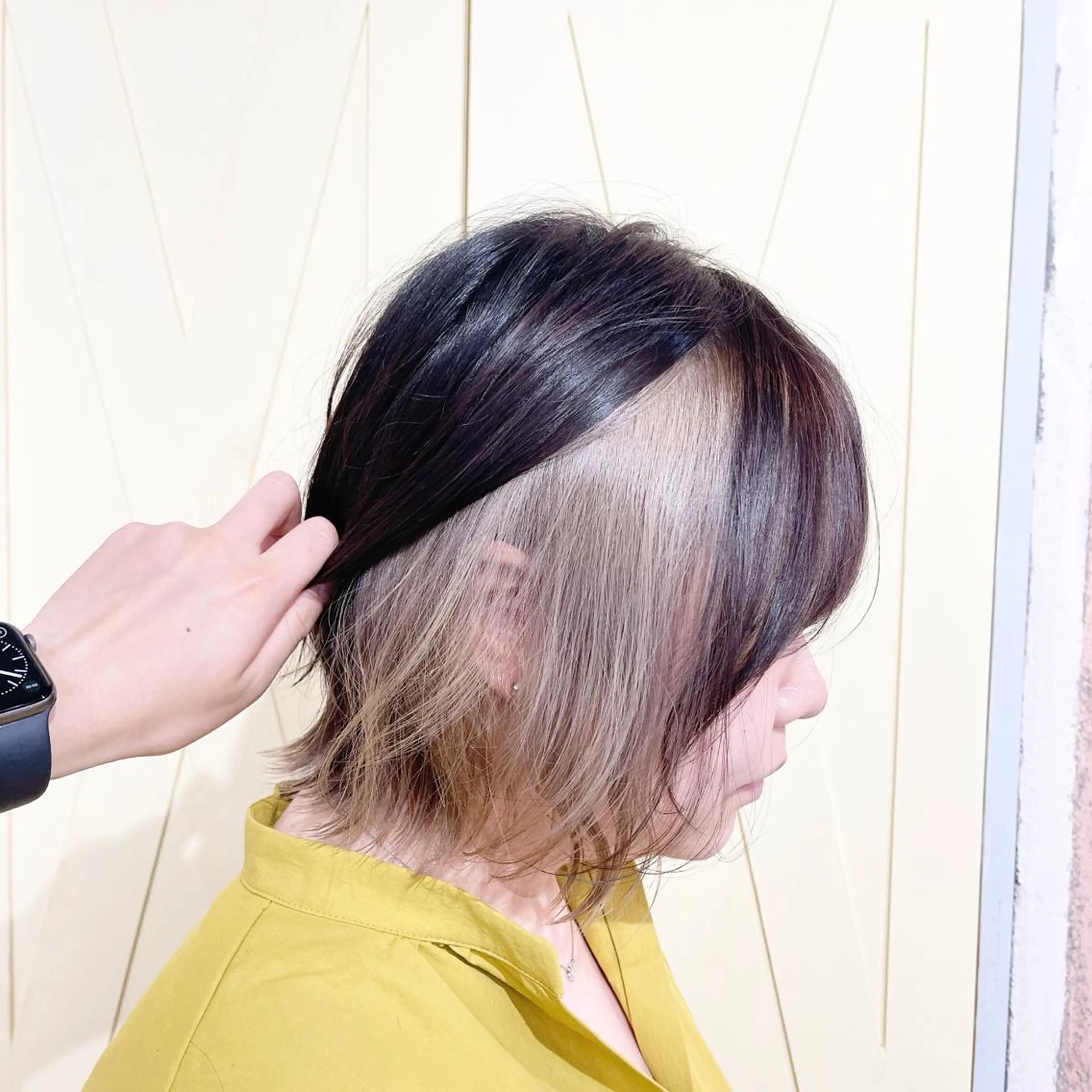 ショート カラー ミストバング  フェイスフレーミング 小保方 一輝のヘアスタイル