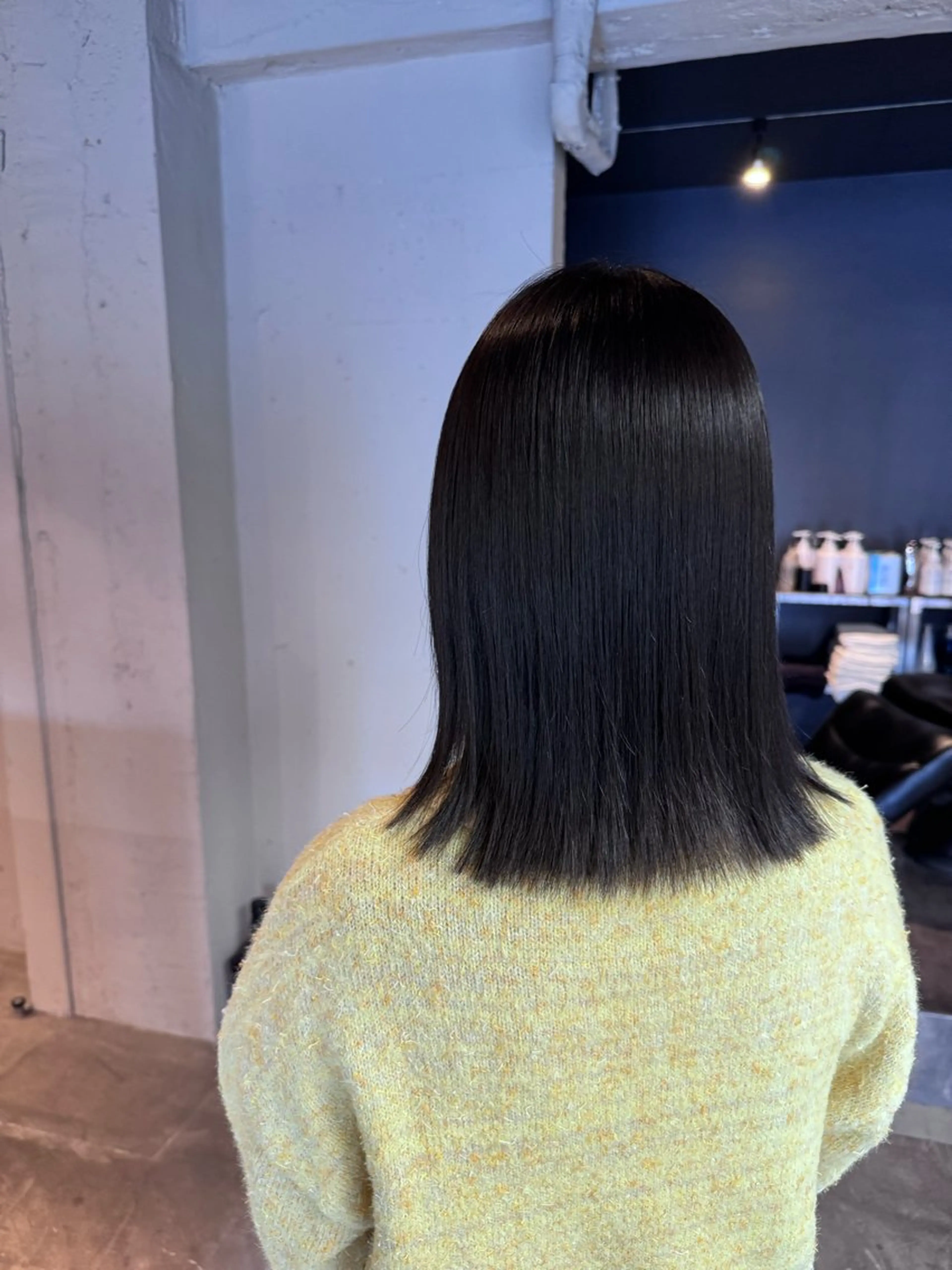 ミディアム 切りっぱなしボブ ボブ 髪質改善 トリートメント カット ヘッドスパ 艶髪/髪質改善/ MONSO山本のヘアスタイル