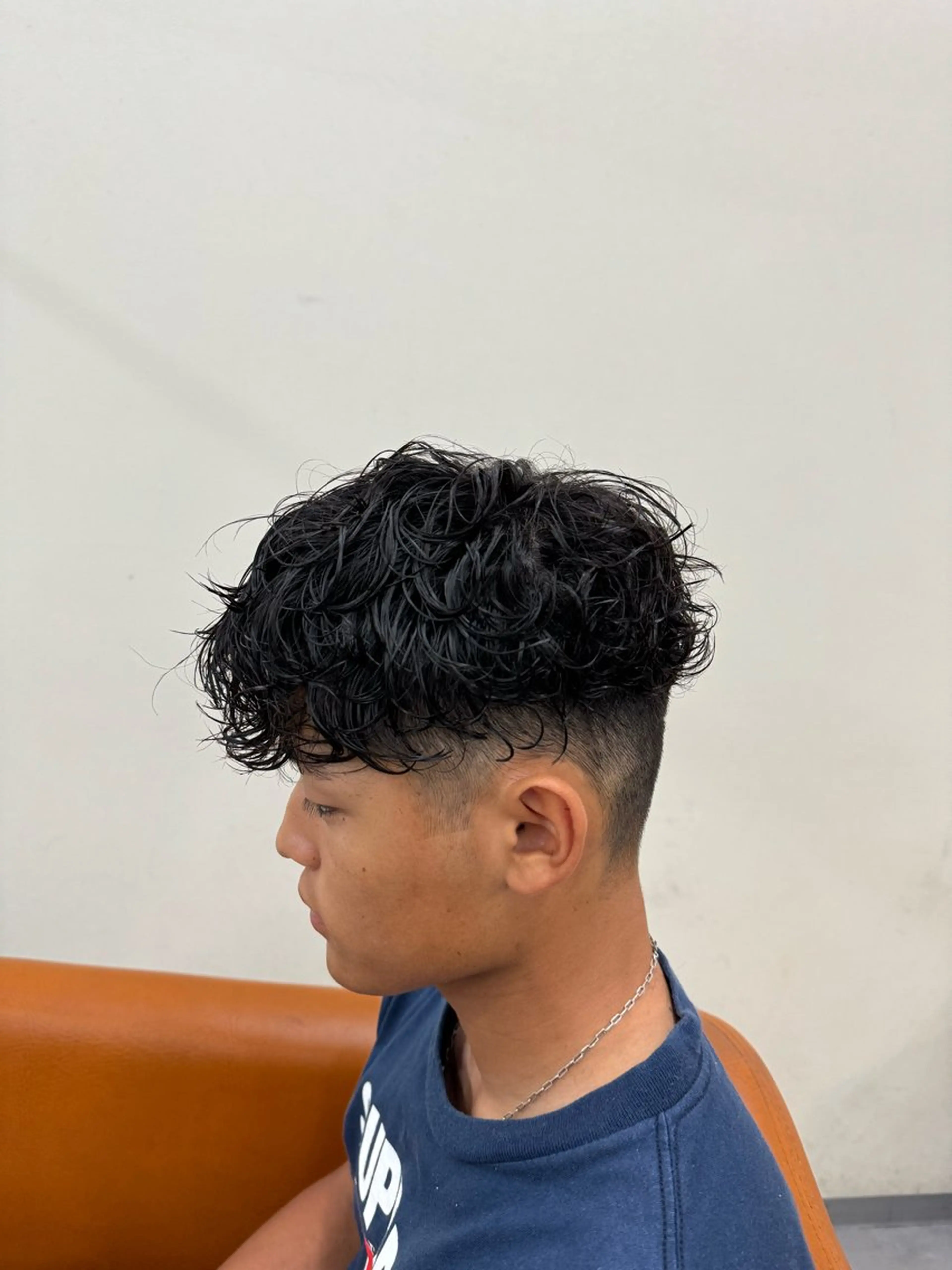 パーマ メンズ センターパート フェードカット マッシュ メンズパーマ メンズツイストパーマ カット パーマ パーマ／京都駅 ／メンズ/藤井　翔のヘアスタイル