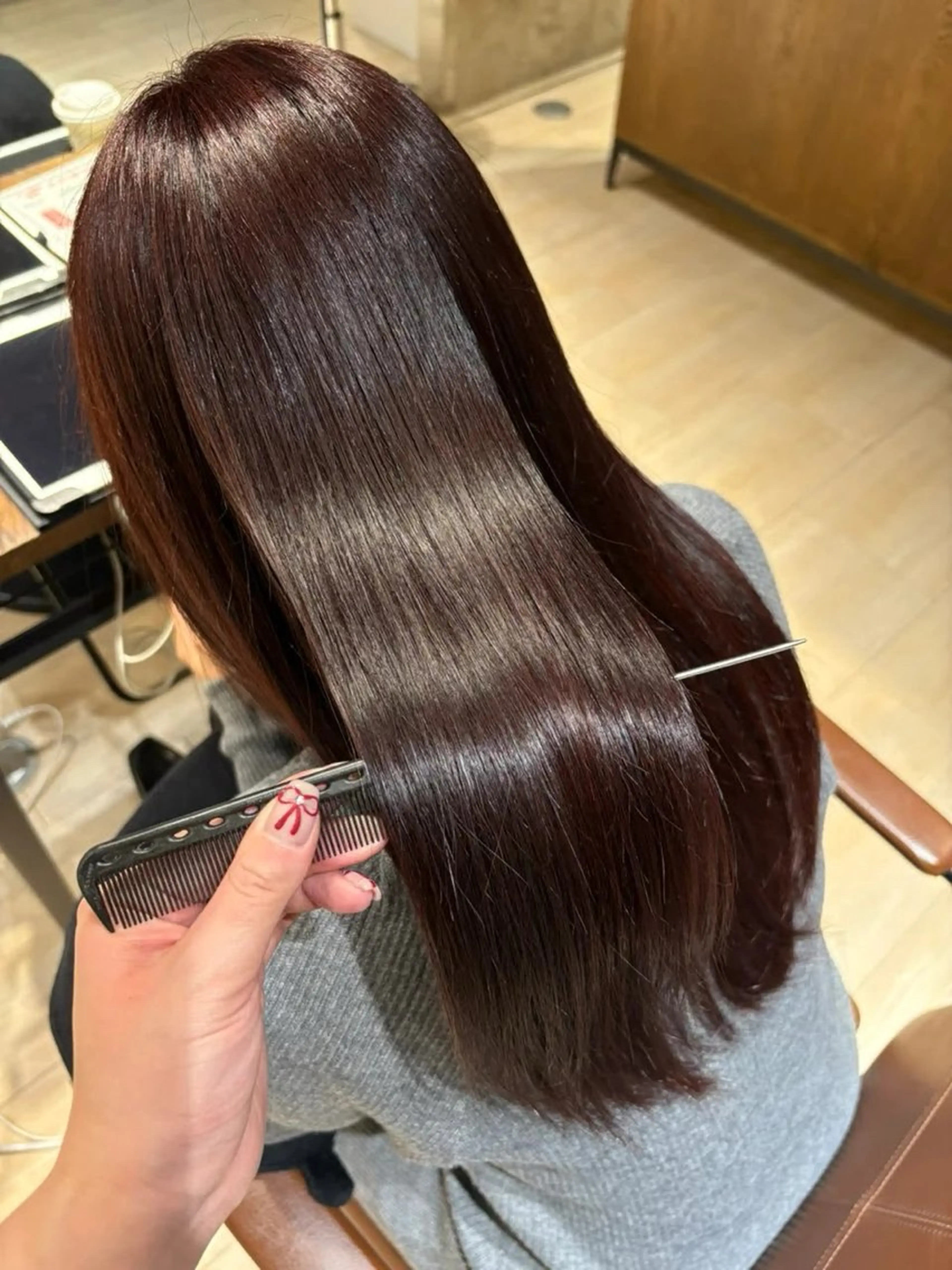 ロング カラー 韓国ヘア/レイヤー/ 顔まわり足立遥奈のヘアスタイル