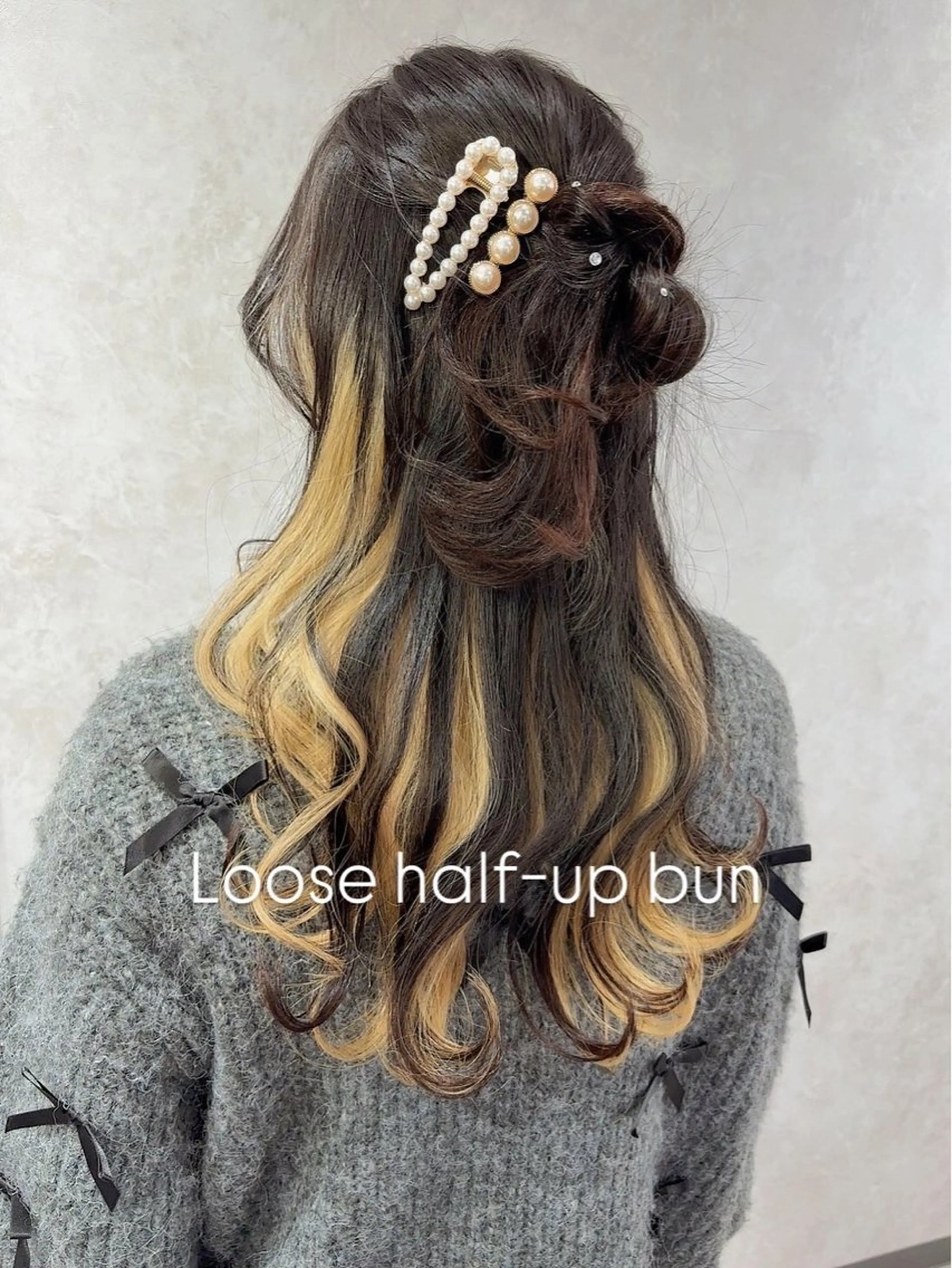 ヘアアレンジ ハーフアップ 結婚式・ブライダル デート ヘアセット Noe' Akariのヘアスタイル