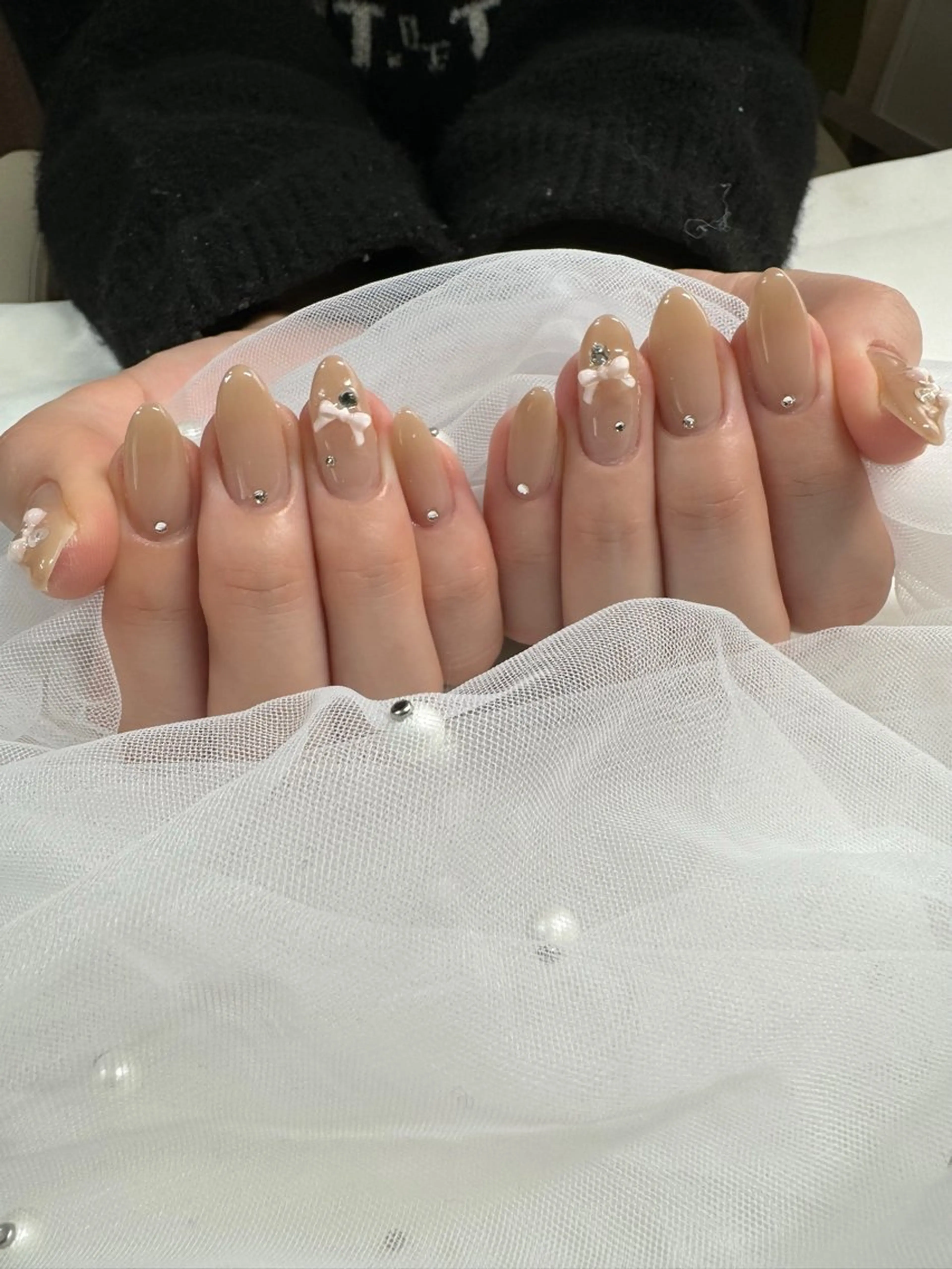 ネイル リボン 東 千夏のネイルデザイン