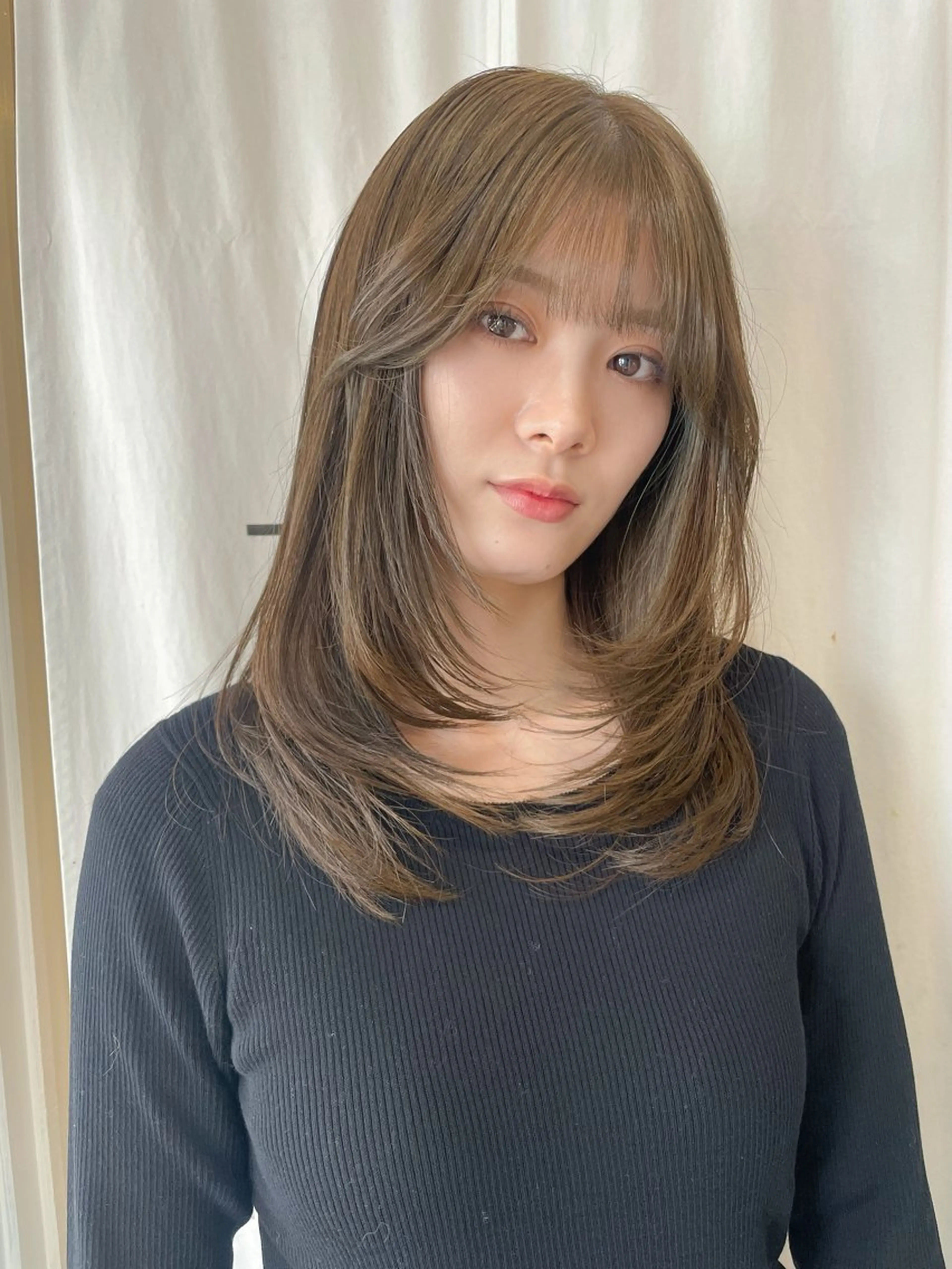 セミロング デート レイヤーカット 小顔カット 🌈高田大夢似合わせ 透明感カラー🌈のヘアスタイル