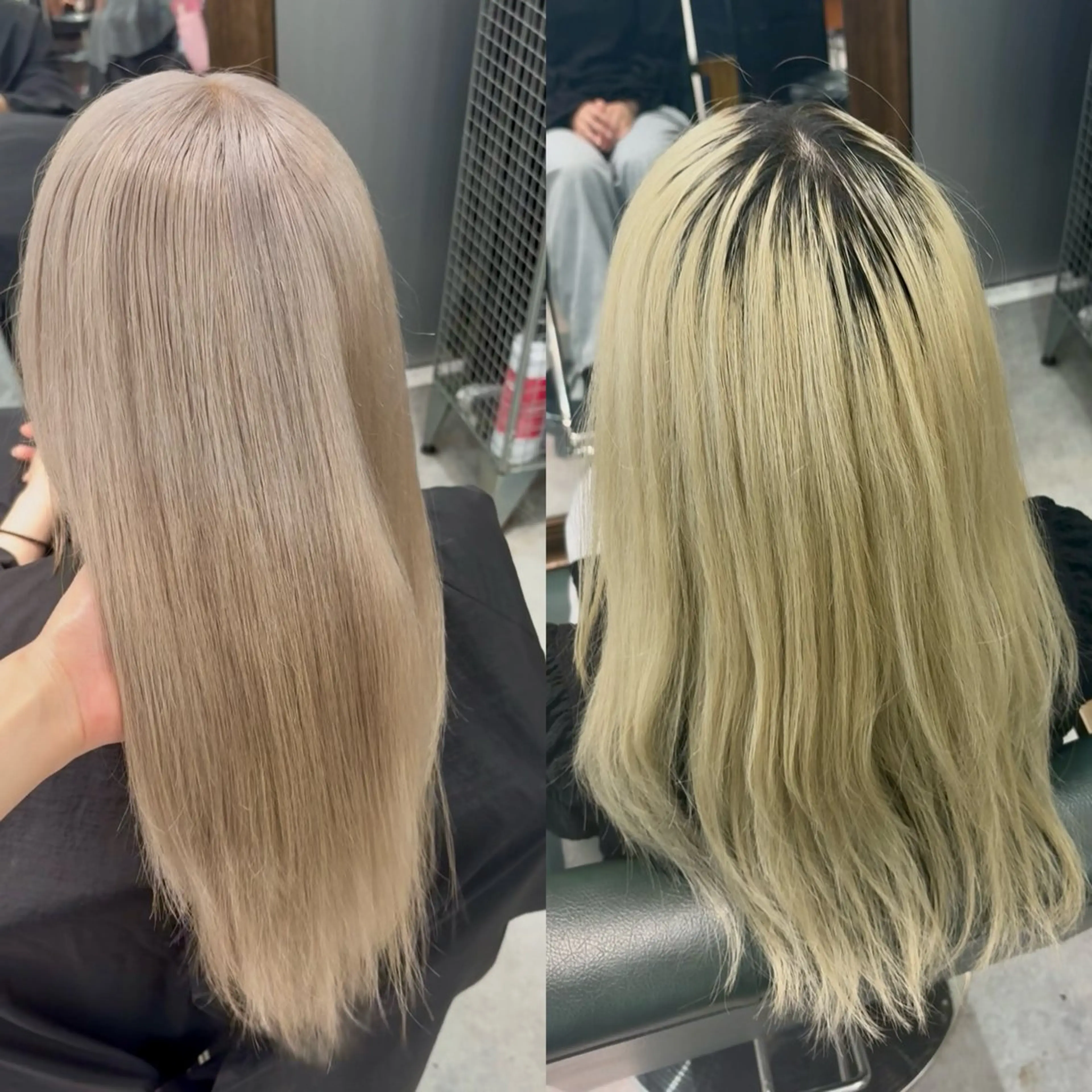 セミロング ヘアカラー なんば、心斎橋🍓 ハイトーンnicoのヘアスタイル
