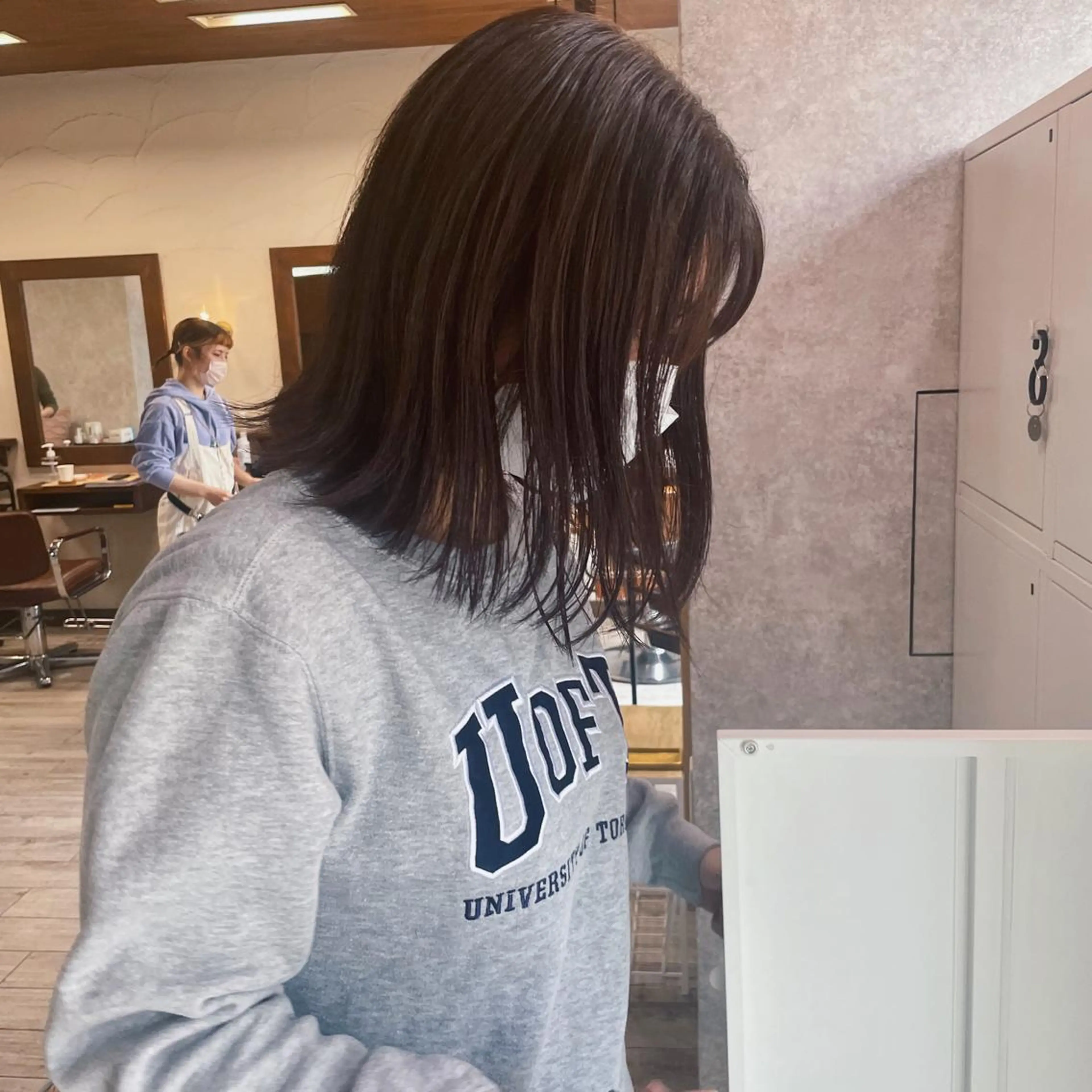 ミディアム カラー ブラウンカラー マットブラウン レイヤー/高橋 みく /池下/千種のヘアスタイル