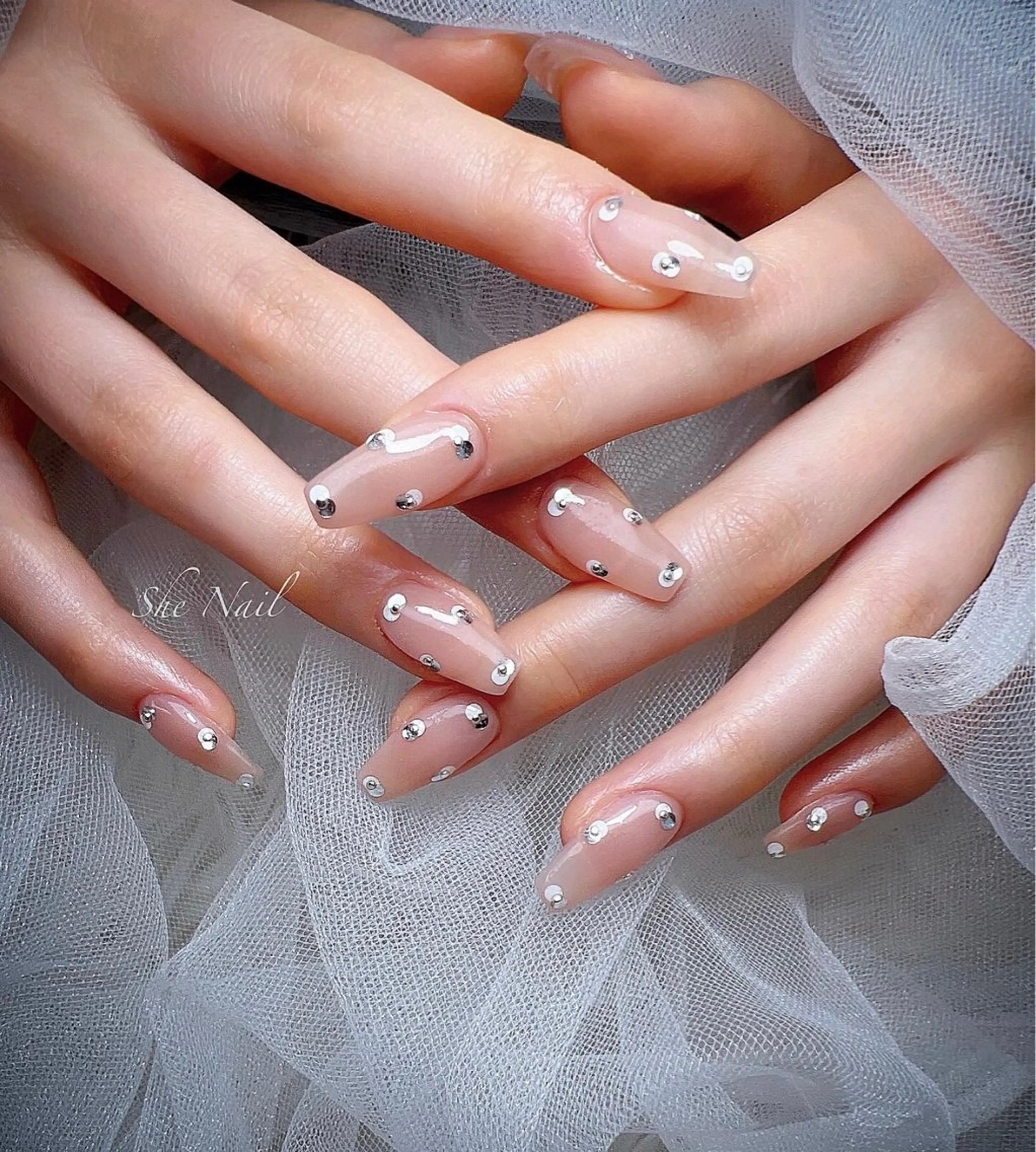 ネイル チークネイル 長さ出し ハロウィン マグネットネイル 持ち込み LSA_ BELLAのネイルデザイン