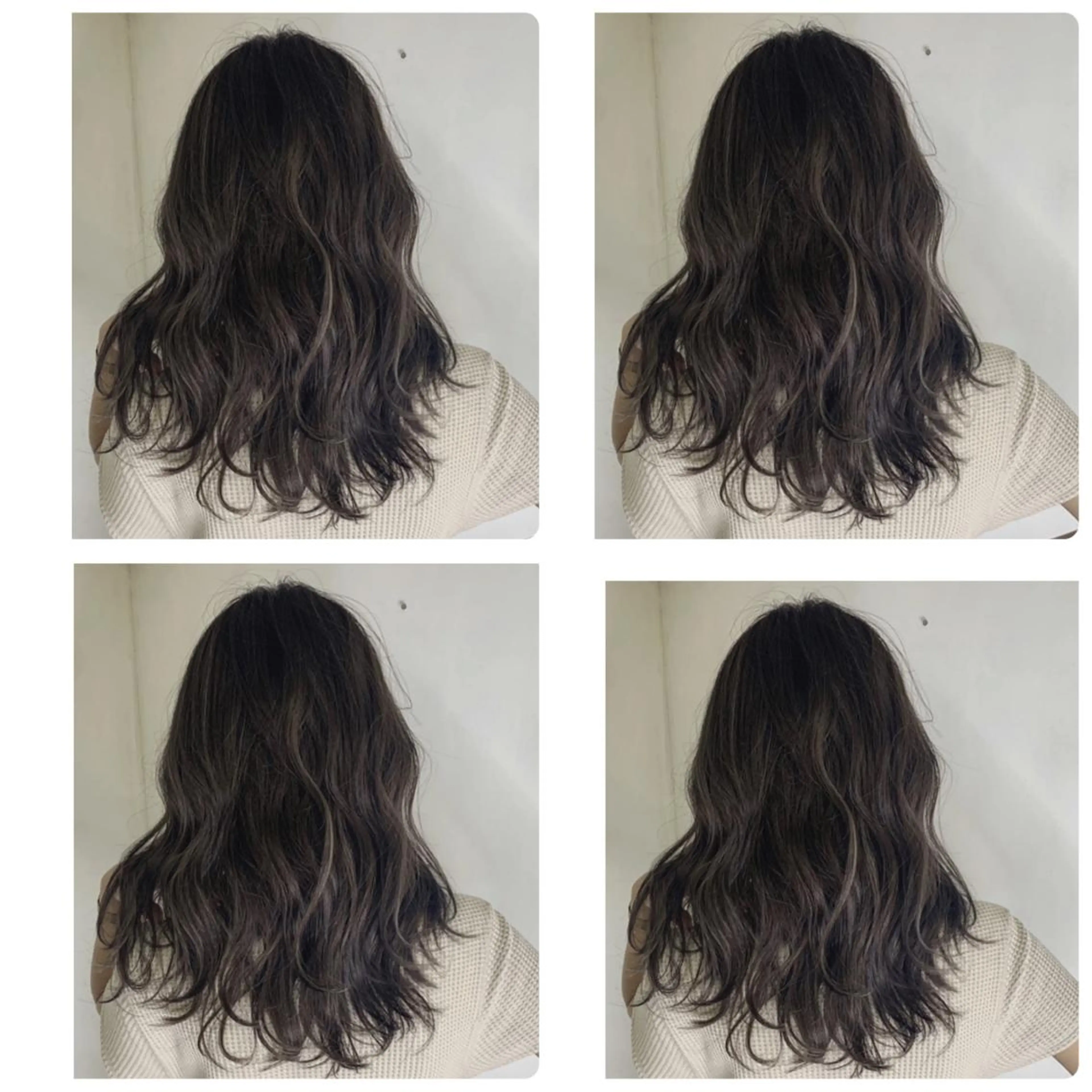 ロング カラー アッシュ バレイヤージュ ブリーチ デザインカラー グレージュ カット ヘアカラー 京都大人女性ショート 徒歩1分/秋山のヘアスタイル