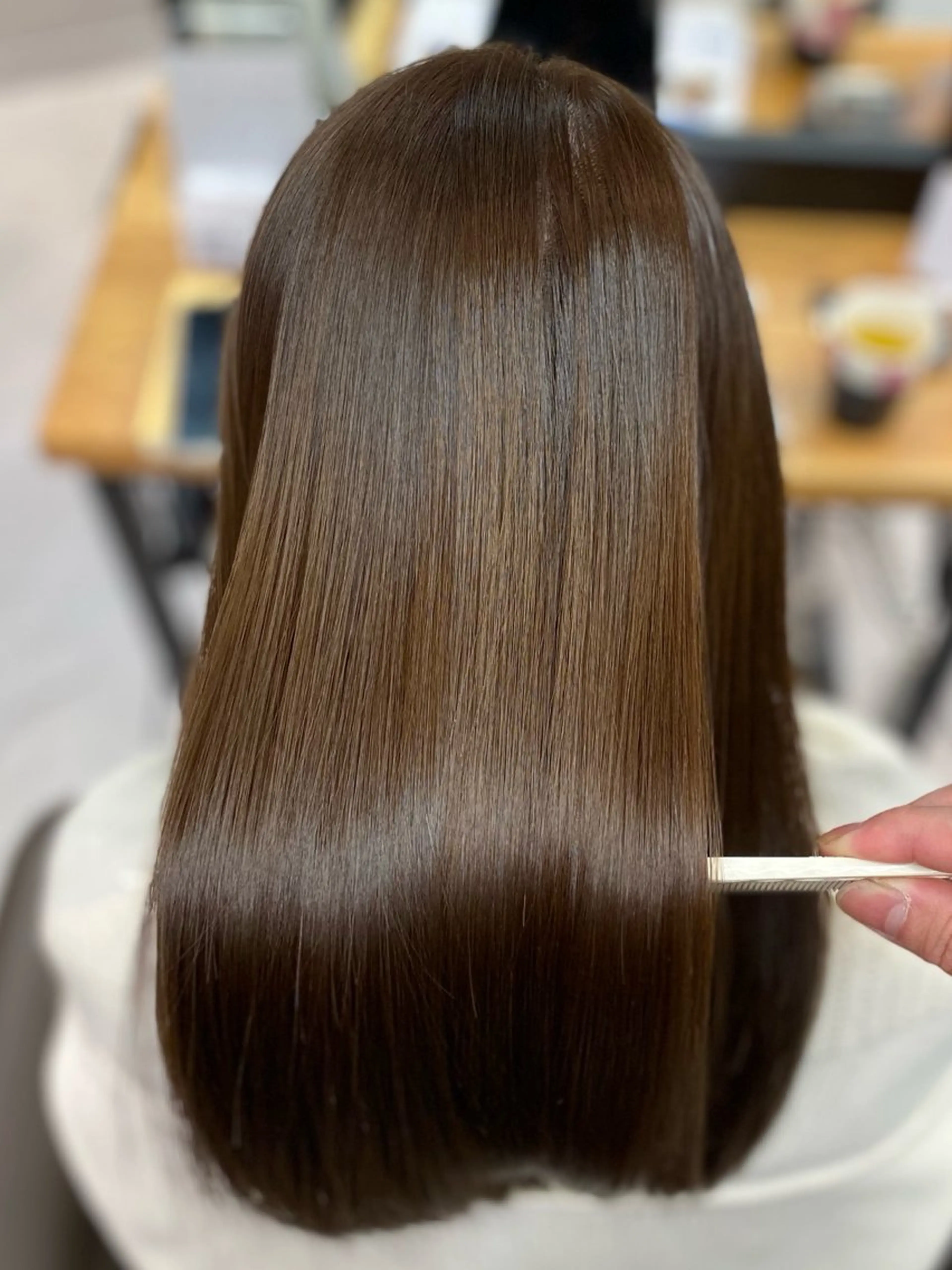 ロング 髪質改善 縮毛矯正 縮毛矯正 艶カラー✨️縮毛矯正 ×耳ツボ💠mamiのヘアスタイル
